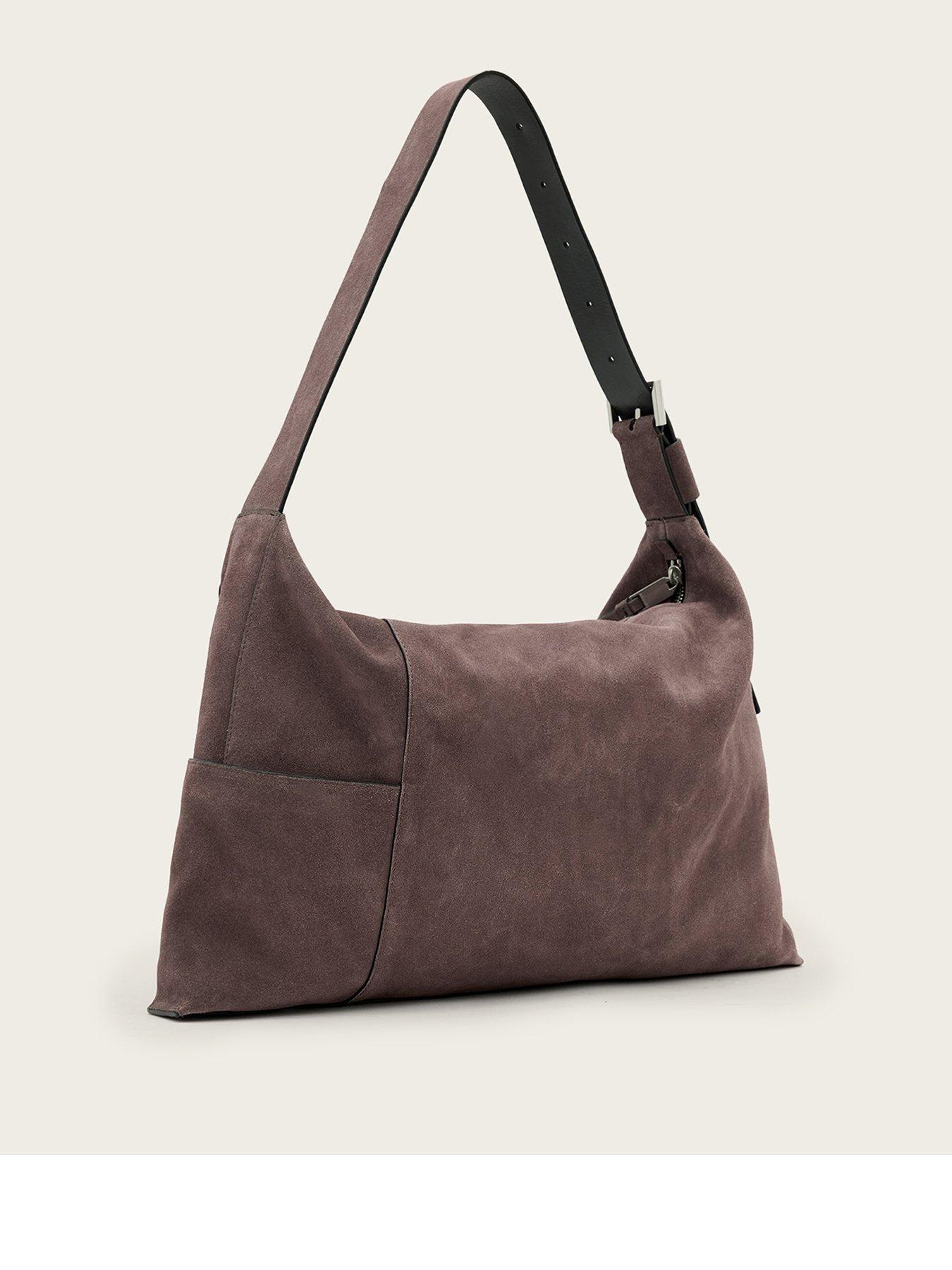 Image 3 of 5 of AllSaints Womens Alba Adjustable Strap Leather Shoulder Bag - Brown
