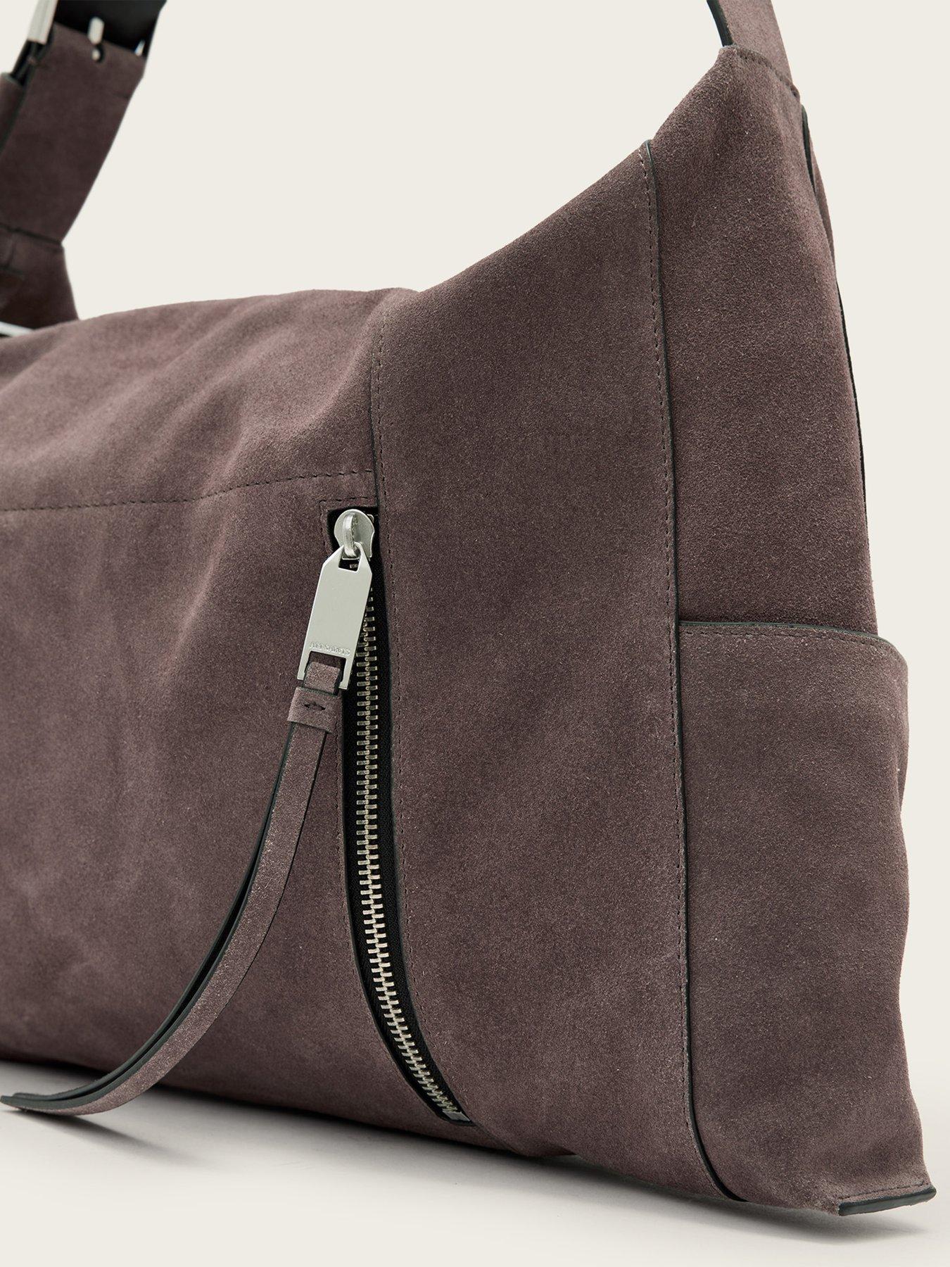 Image 4 of 5 of AllSaints Womens Alba Adjustable Strap Leather Shoulder Bag - Brown