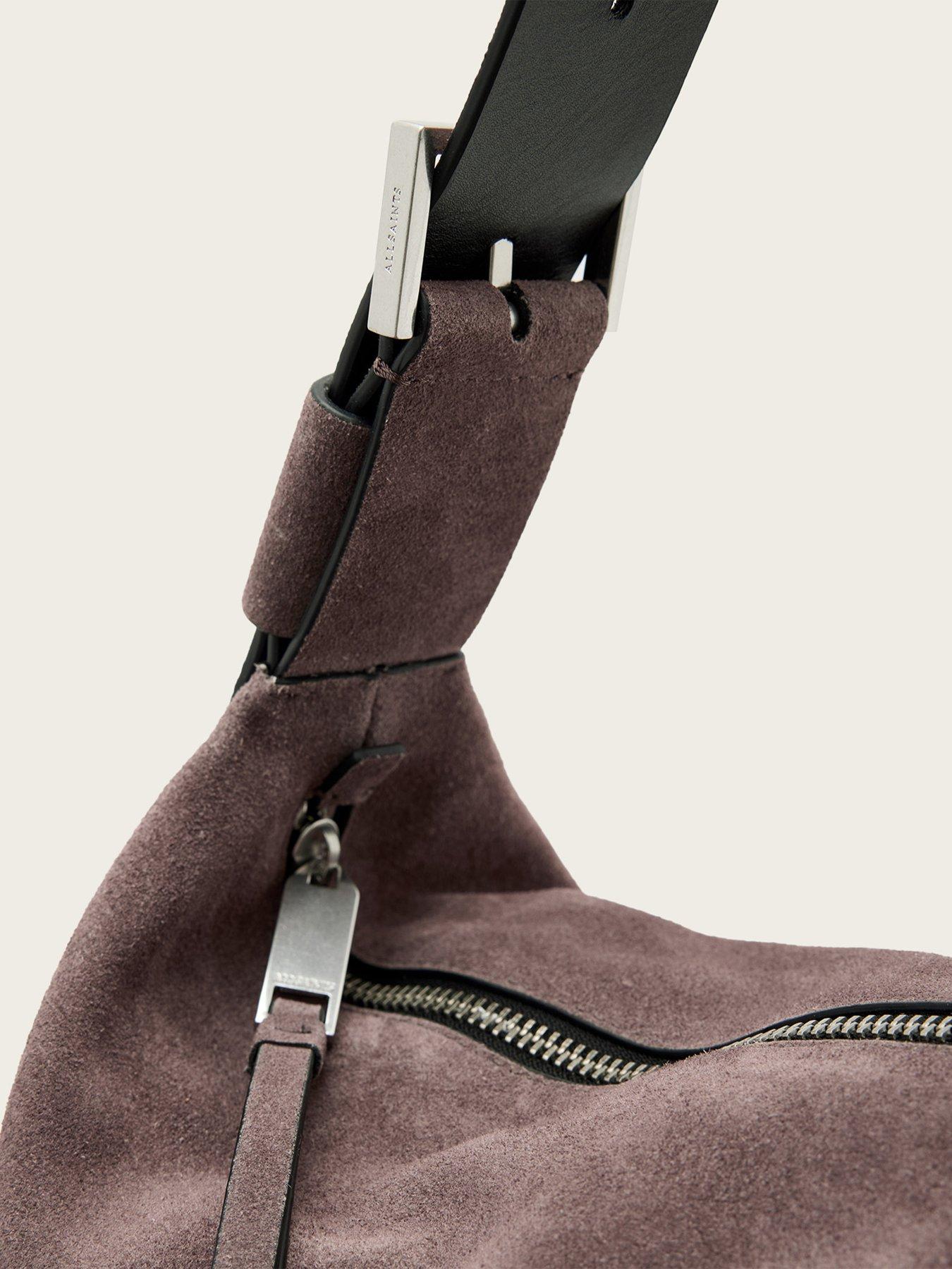 Image 5 of 5 of AllSaints Womens Alba Adjustable Strap Leather Shoulder Bag - Brown