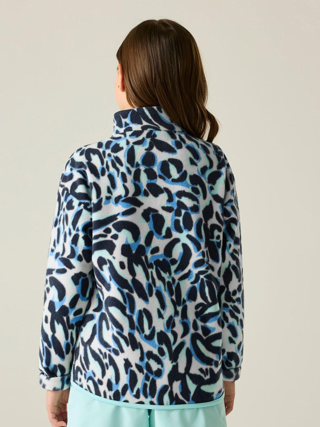 Image 2 of 7 of Dare 2b Girls Wing It Animal Print Full Zip Ski Fleece - Blue