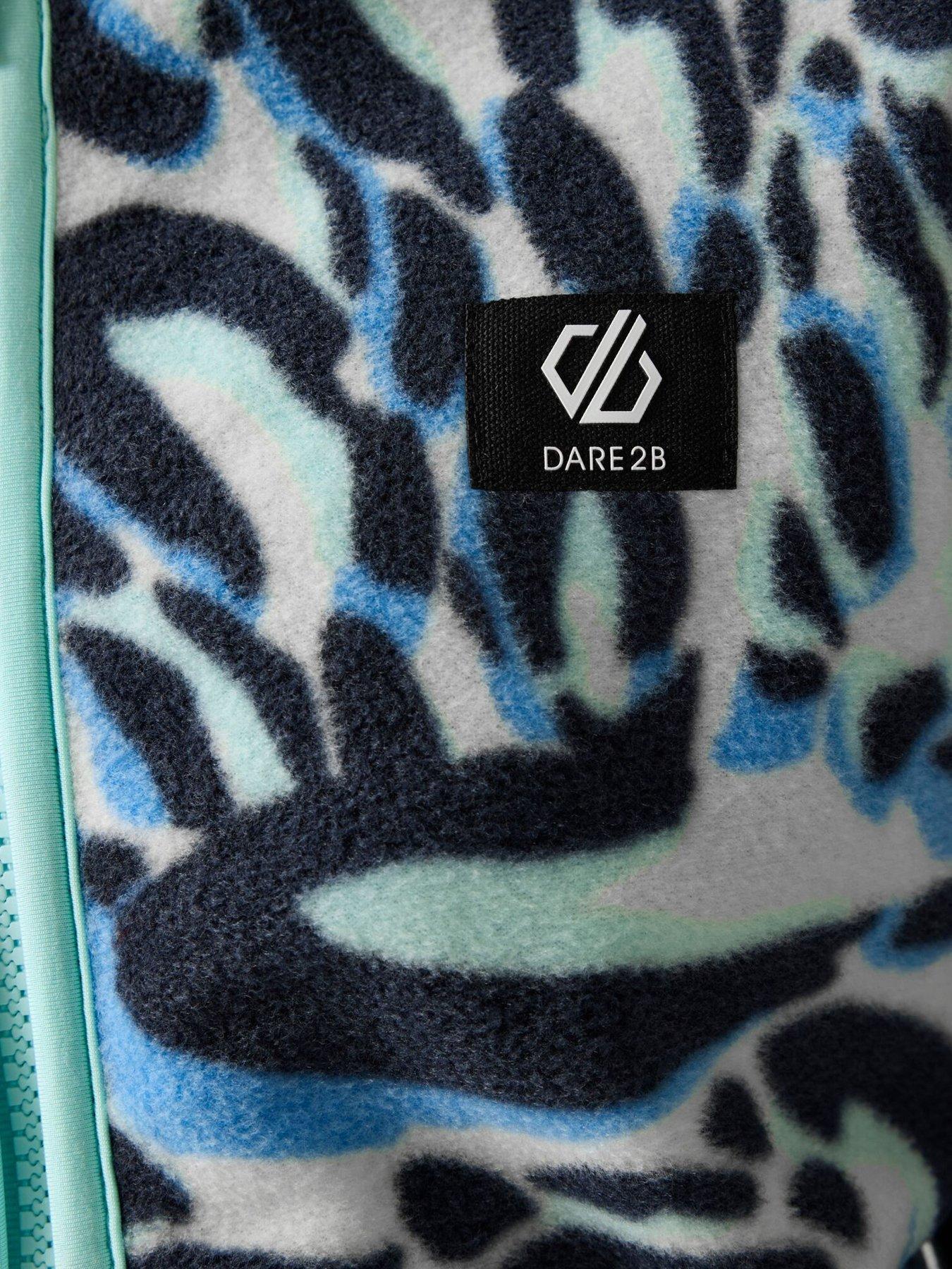 Image 5 of 7 of Dare 2b Girls Wing It Animal Print Full Zip Ski Fleece - Blue