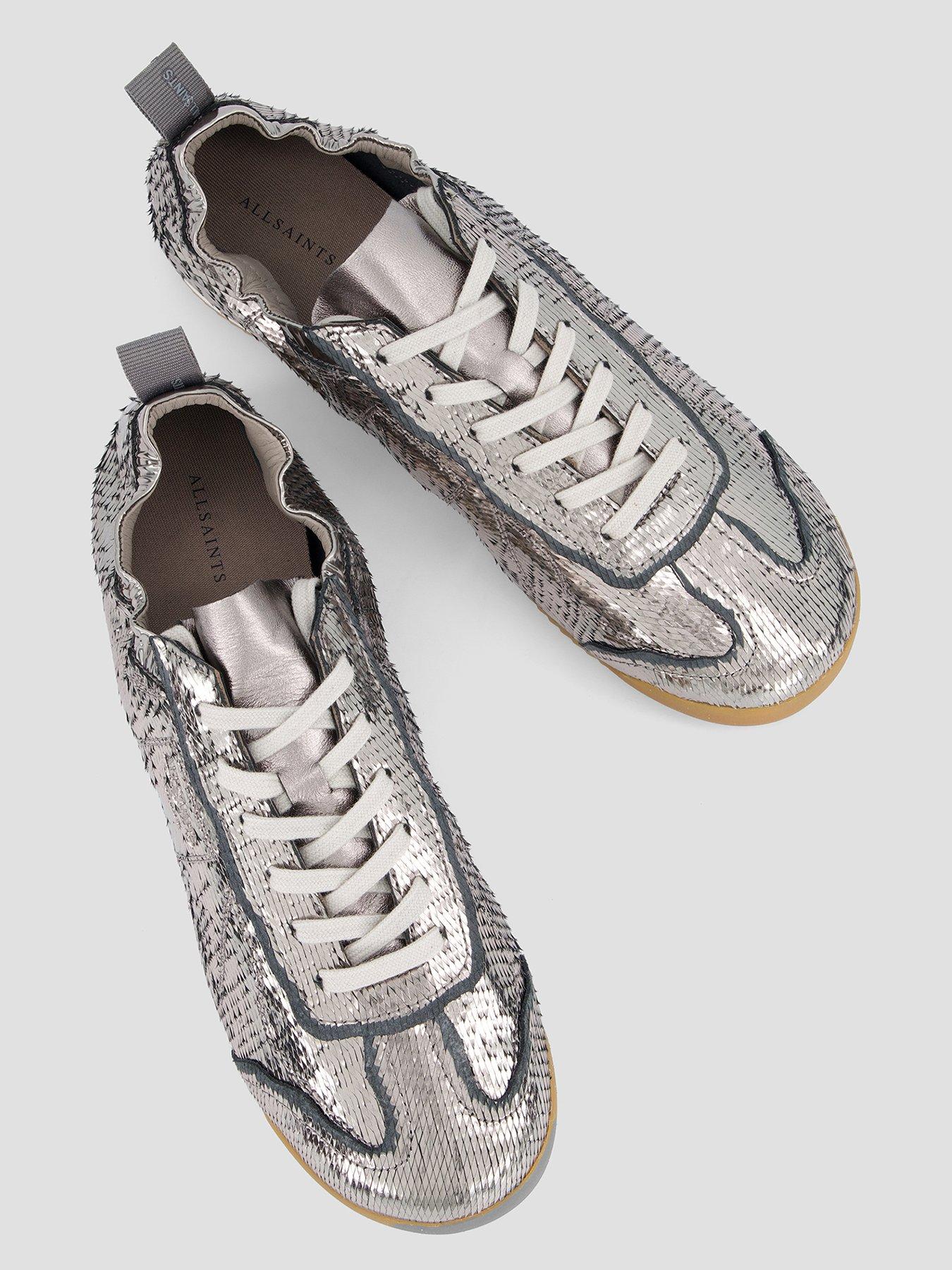 Image 3 of 7 of AllSaints Womens Kenny Skive Runner Trainers - Grey