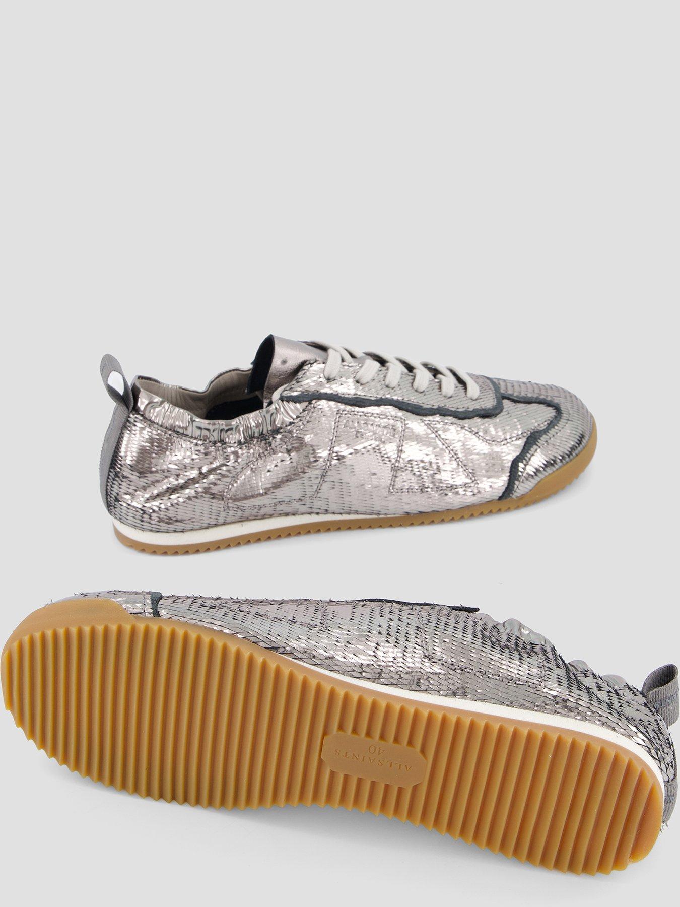 Image 4 of 7 of AllSaints Womens Kenny Skive Runner Trainers - Grey