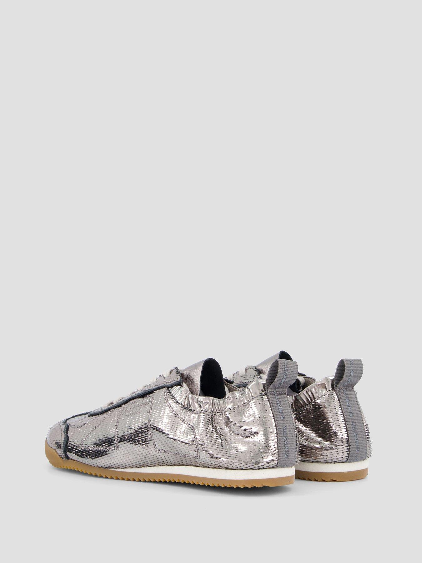 Image 6 of 7 of AllSaints Womens Kenny Skive Runner Trainers - Grey