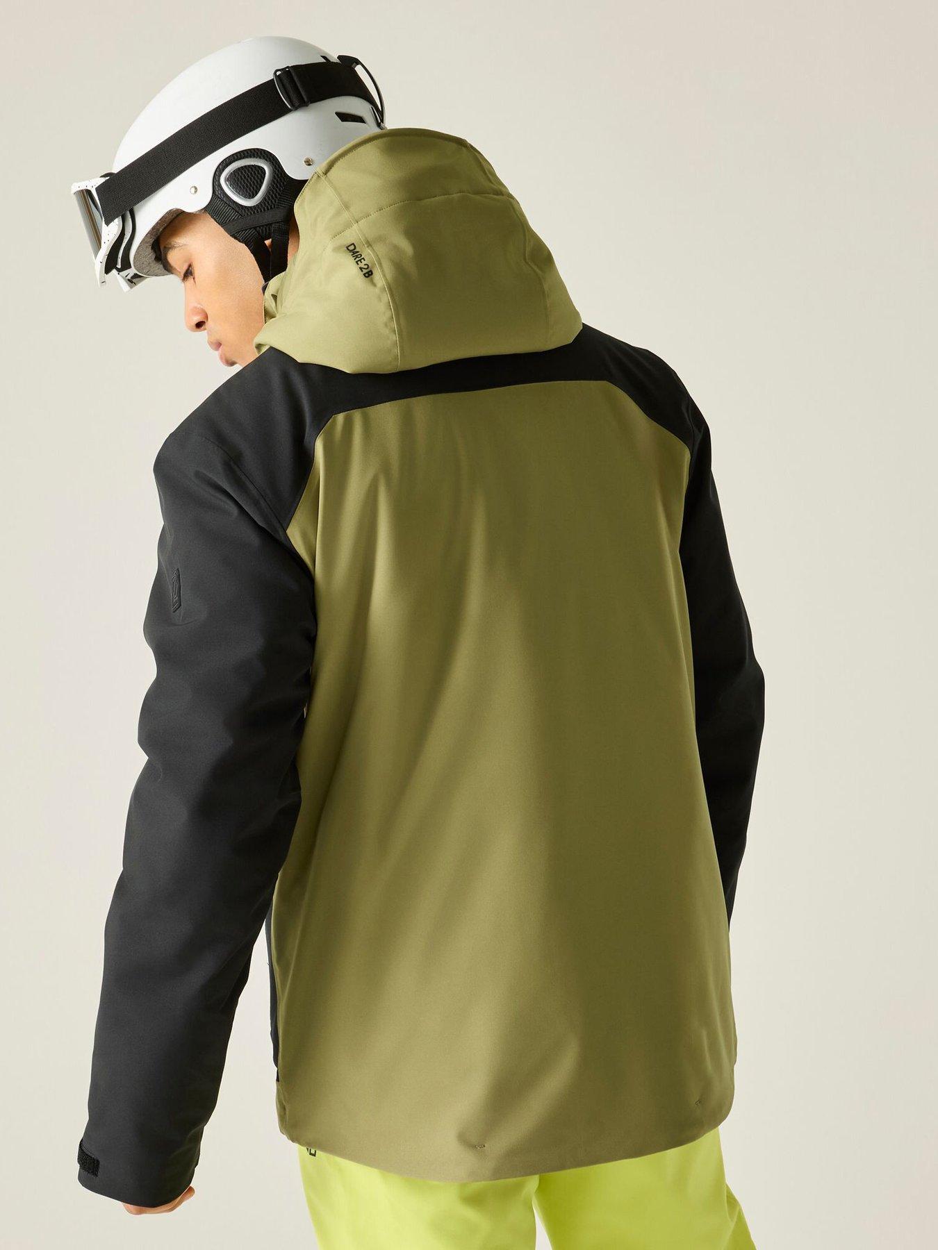 Image 2 of 7 of Dare 2b Mens Baseplate Iv Ski Jacket -black/martini Olive