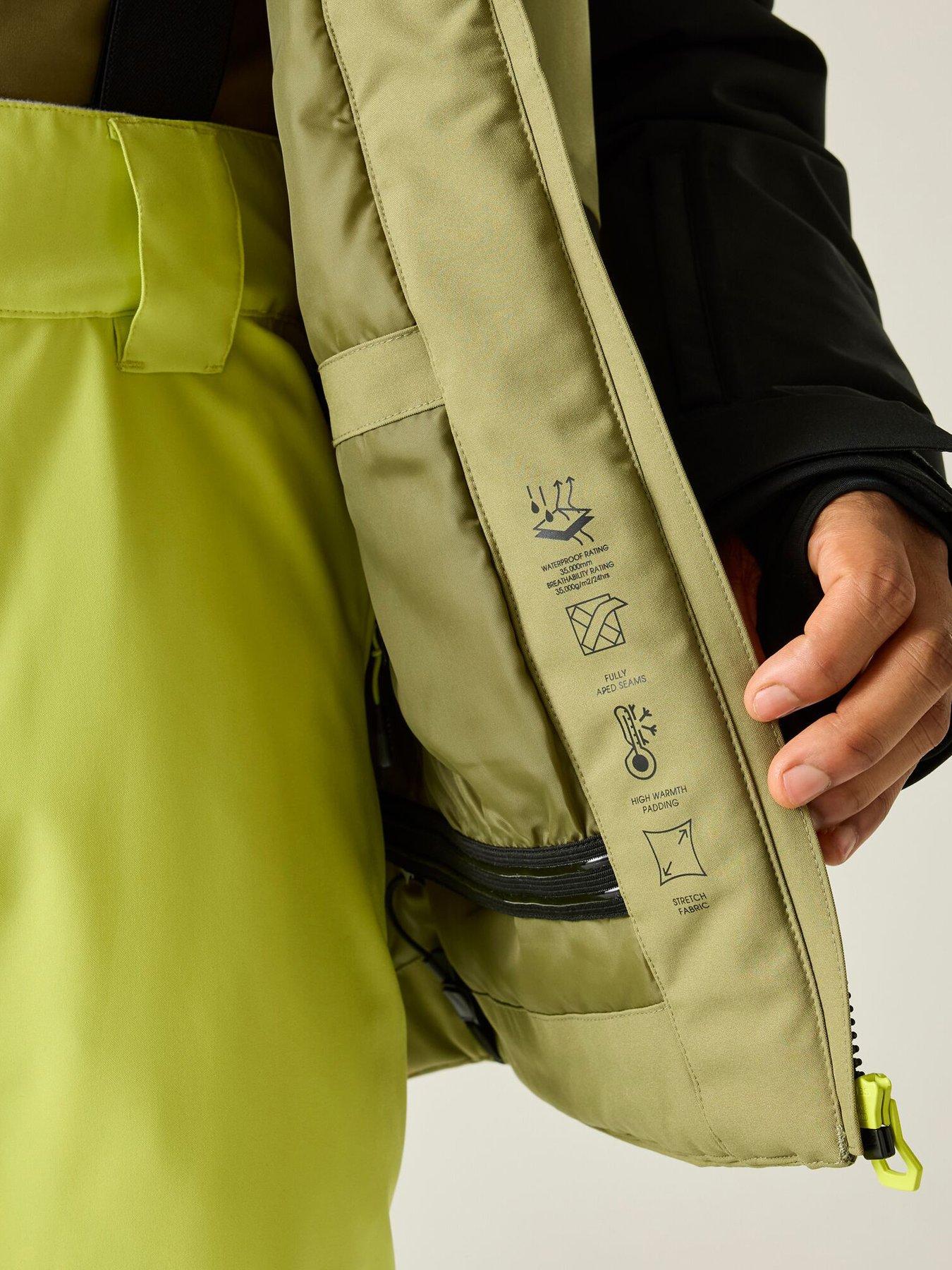Image 4 of 7 of Dare 2b Mens Baseplate Iv Ski Jacket -black/martini Olive
