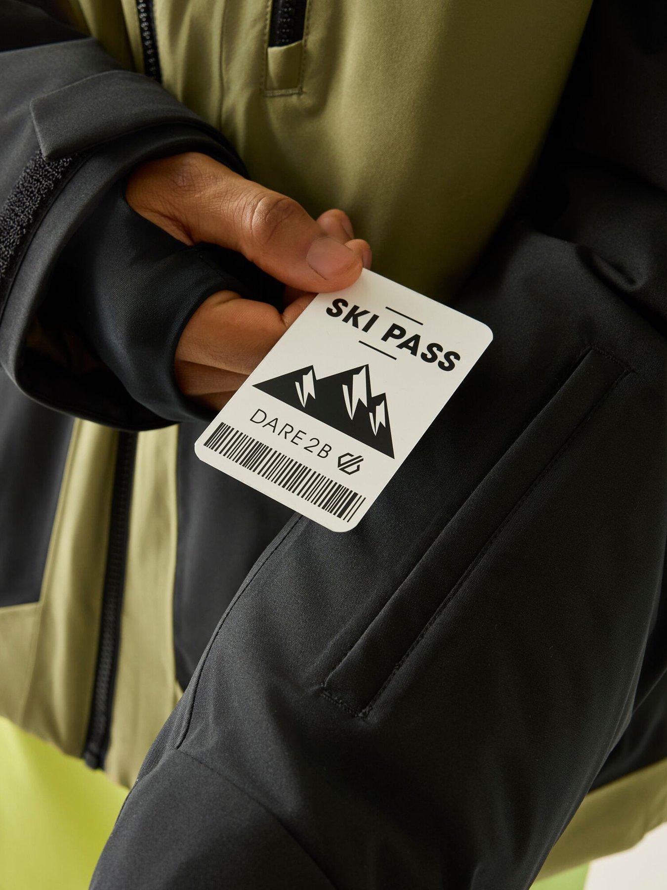 Image 7 of 7 of Dare 2b Mens Baseplate Iv Ski Jacket -black/martini Olive