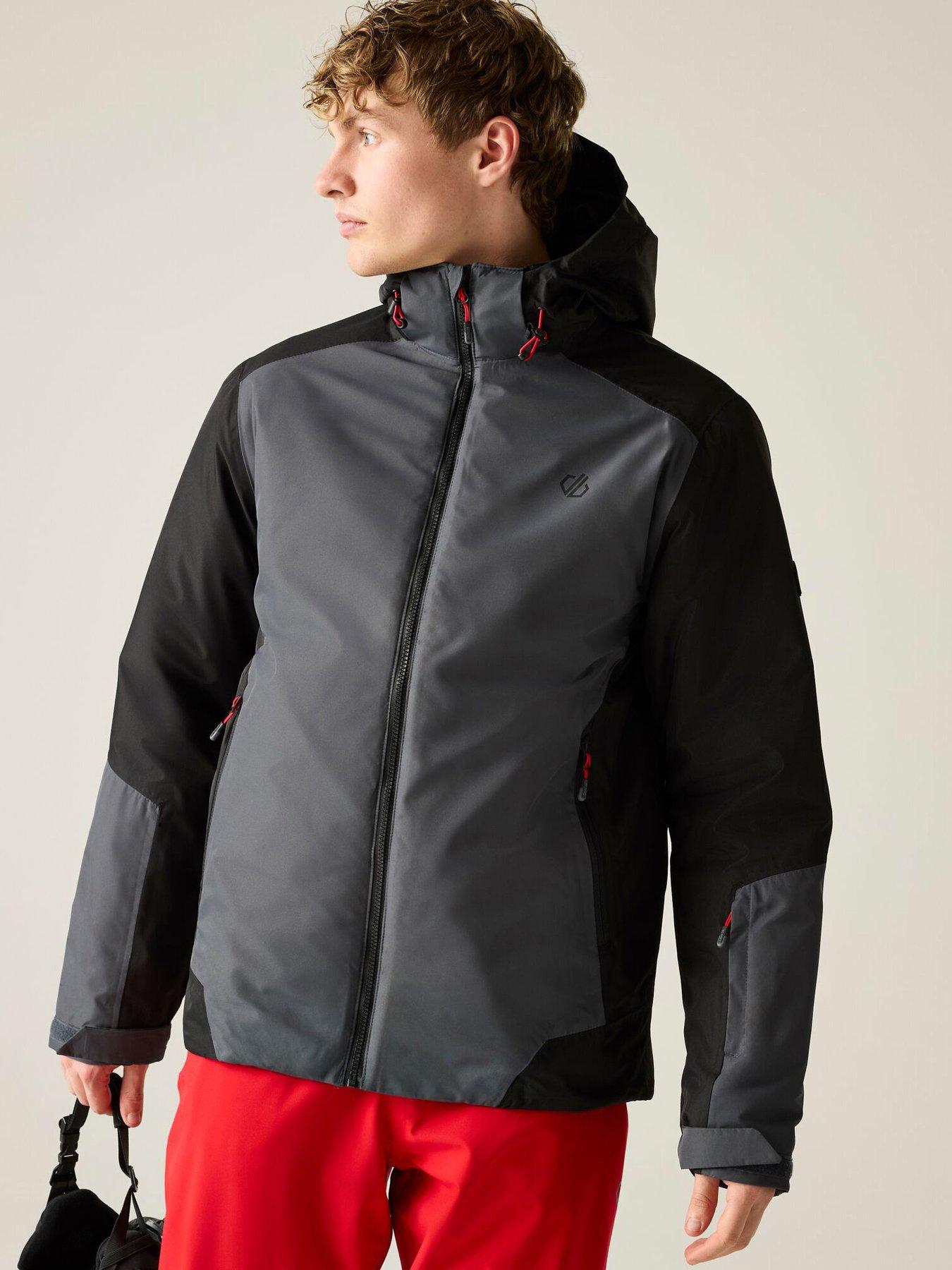 Image 1 of 7 of Dare 2b Mens Precision Ii Ski Jacket -black/ebony/danger Red
