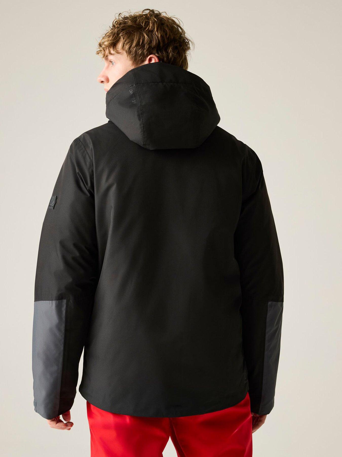 Image 2 of 7 of Dare 2b Mens Precision Ii Ski Jacket -black/ebony/danger Red