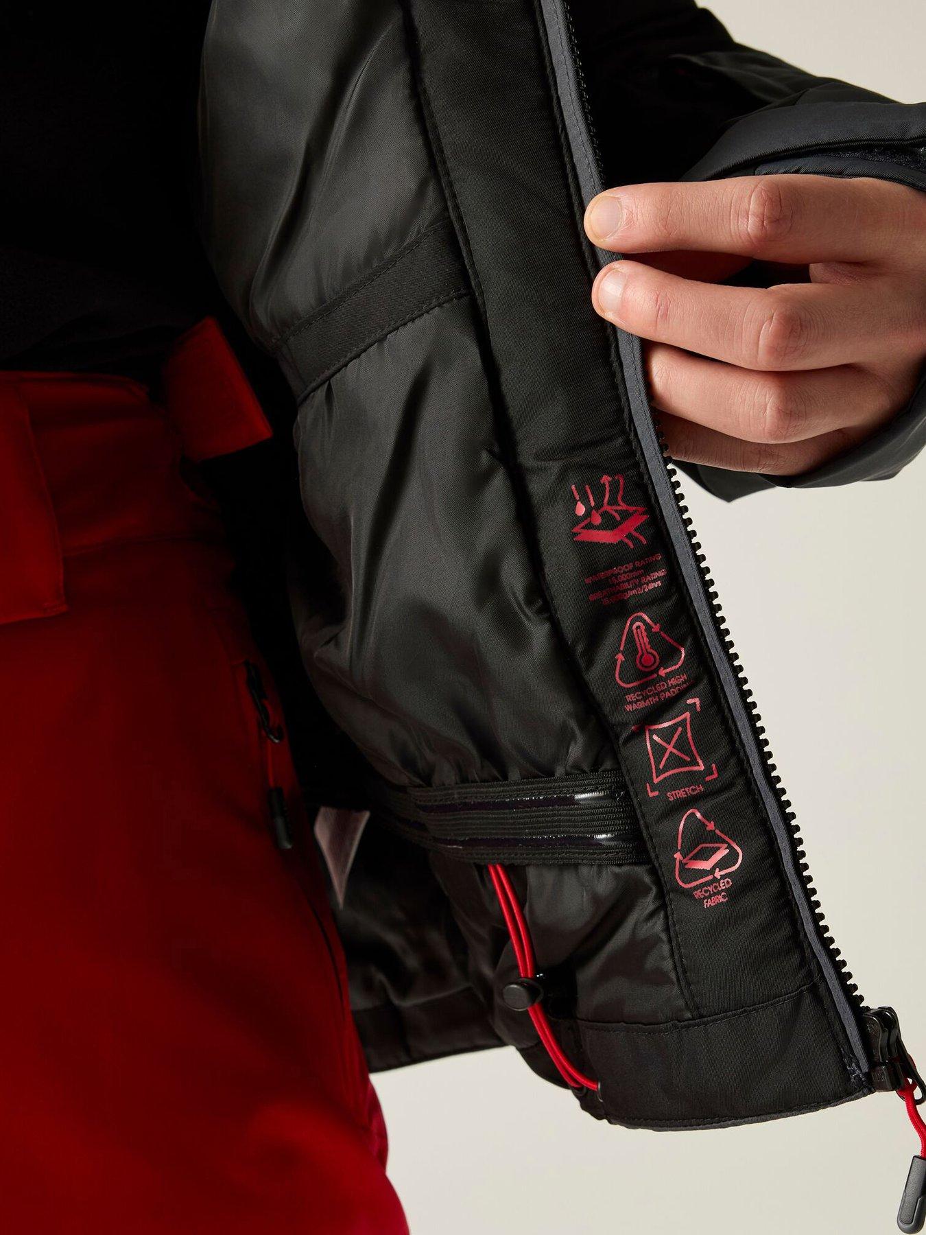 Image 4 of 7 of Dare 2b Mens Precision Ii Ski Jacket -black/ebony/danger Red