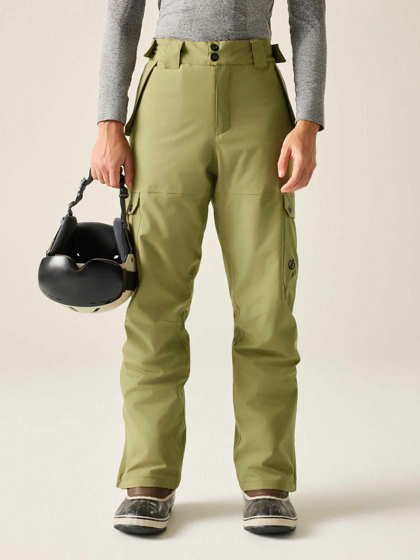 Image 1 of 7 of Dare 2b Mens Baseplate III Full-Length Cargo Ski Pants - Martini Olive
