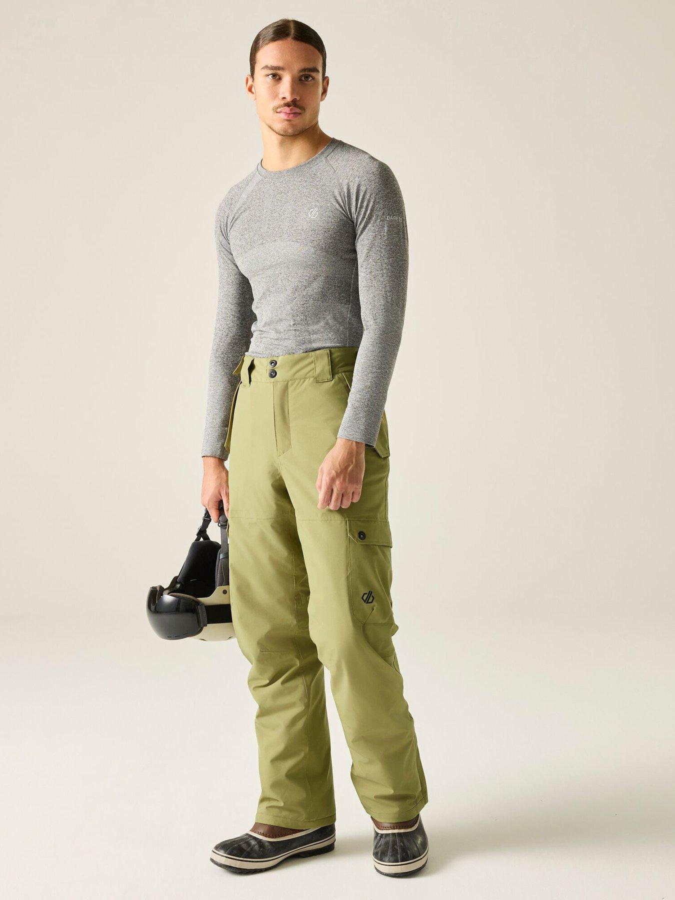 Image 3 of 7 of Dare 2b Mens Baseplate III Full-Length Cargo Ski Pants - Martini Olive
