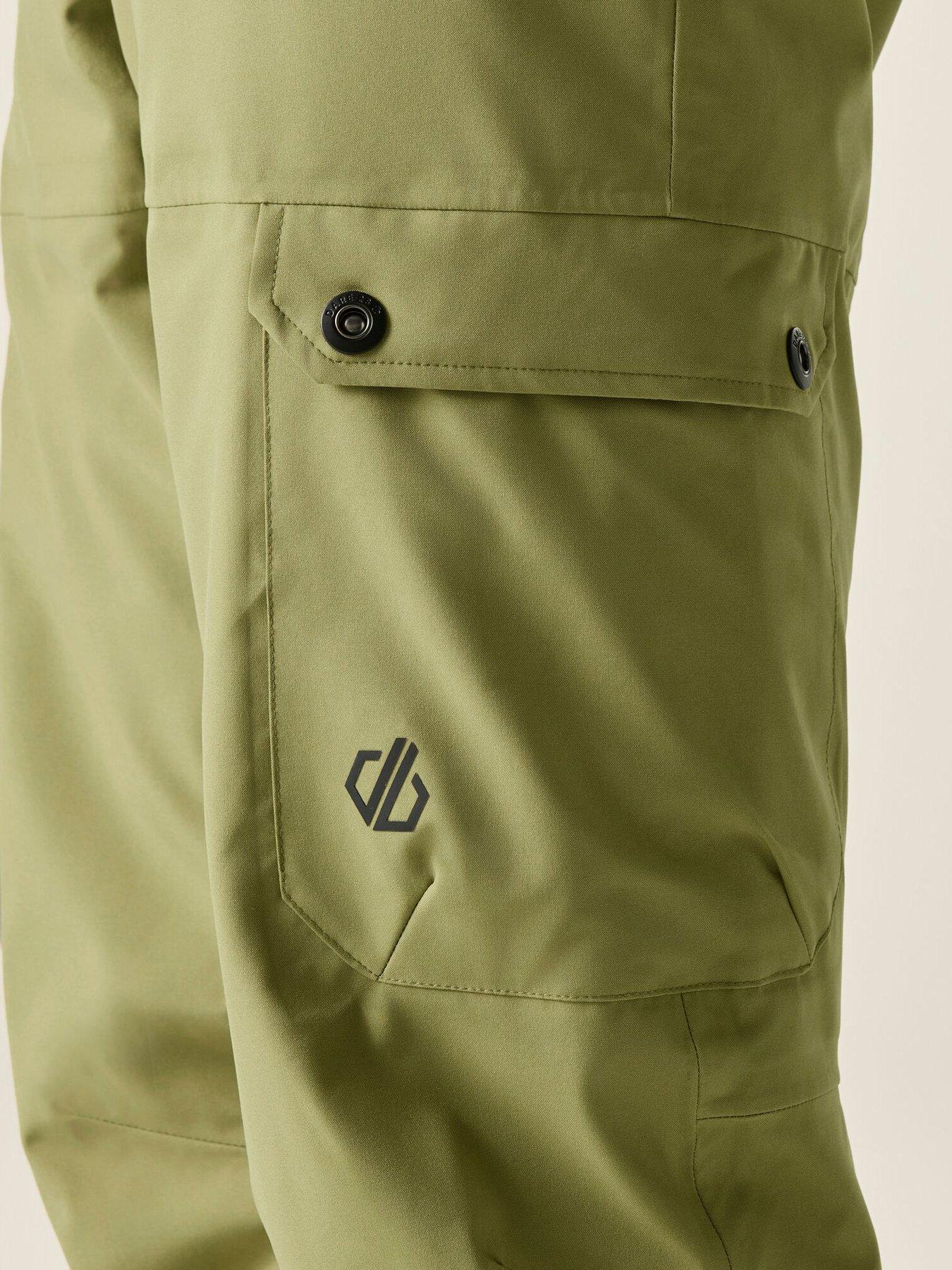 Image 4 of 7 of Dare 2b Mens Baseplate III Full-Length Cargo Ski Pants - Martini Olive