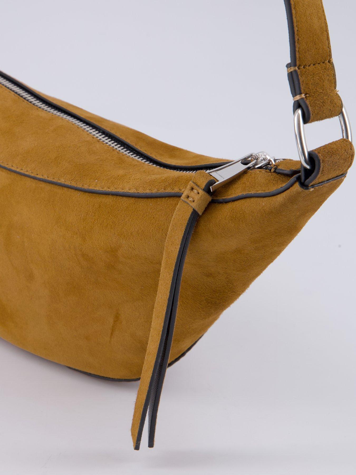 Image 5 of 5 of AllSaints Womens Panelled Suede Adjustable Strap Crossbody Bag - Brown
