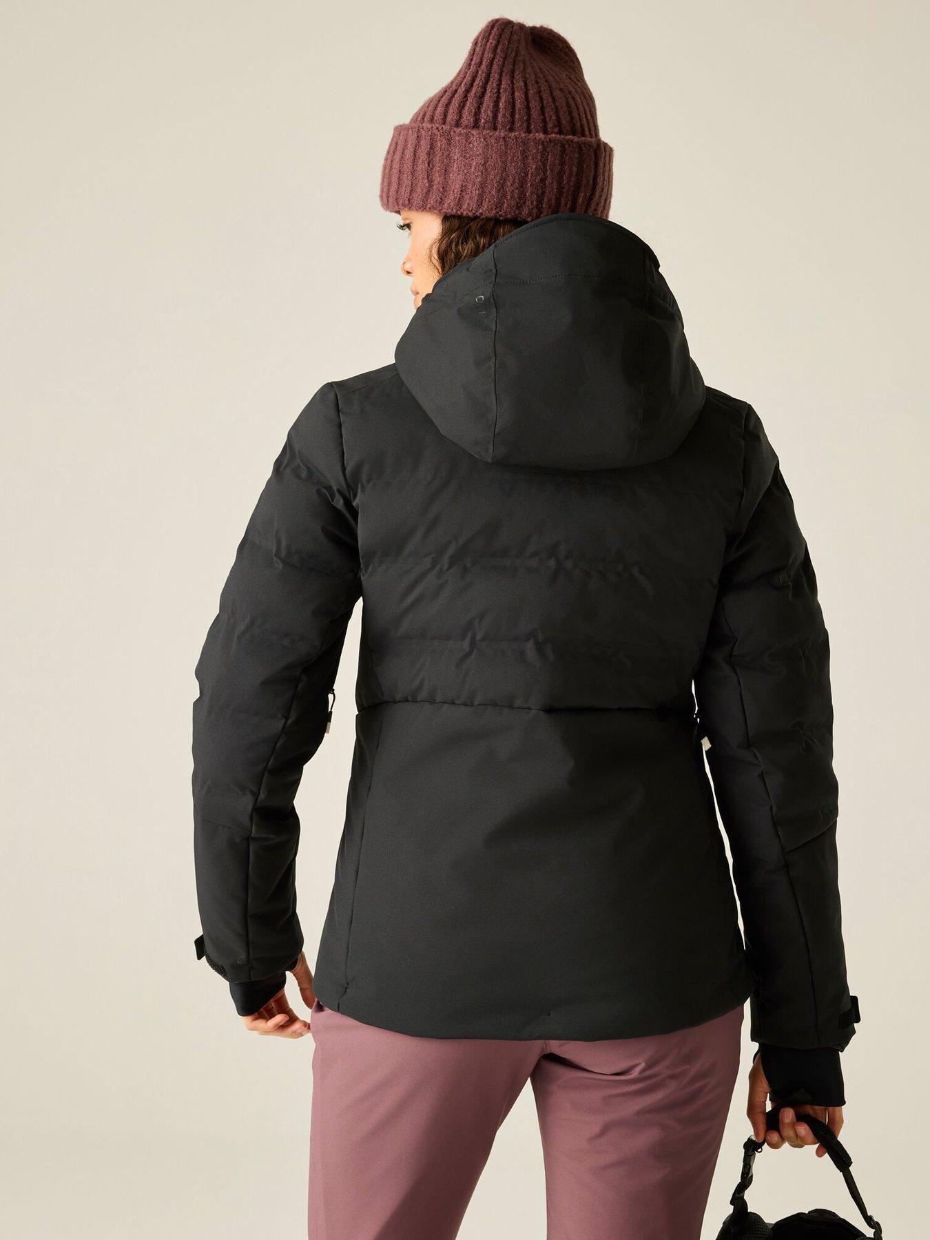 Image 2 of 7 of Dare 2b Womens Gliding II Insulated Hooded Full Zip Ski Jacket - Black