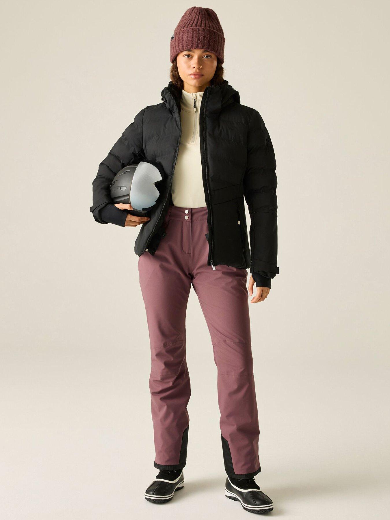 Image 3 of 7 of Dare 2b Womens Gliding II Insulated Hooded Full Zip Ski Jacket - Black