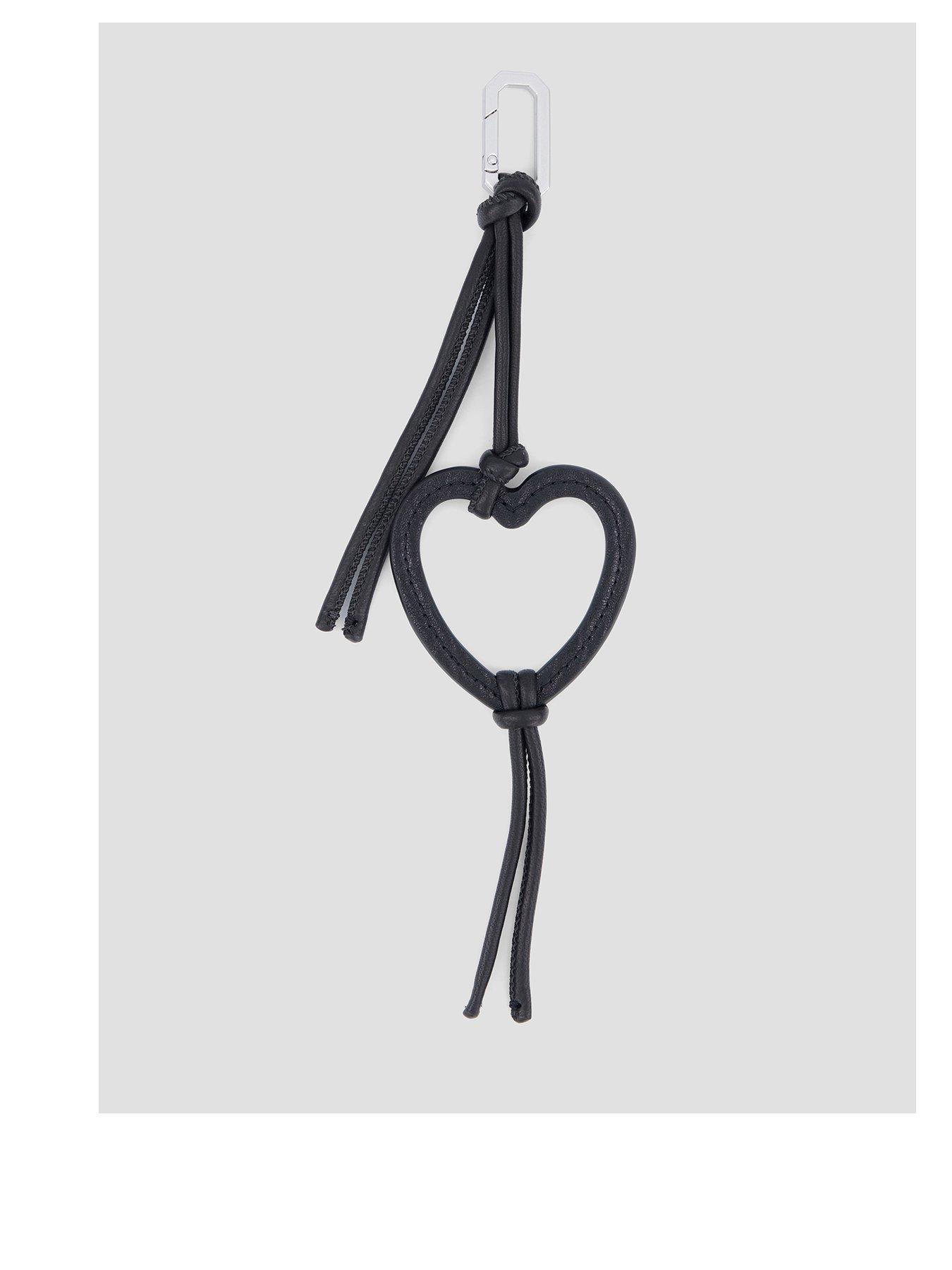Image 1 of 4 of AllSaints Heart Lthr Bag Charm