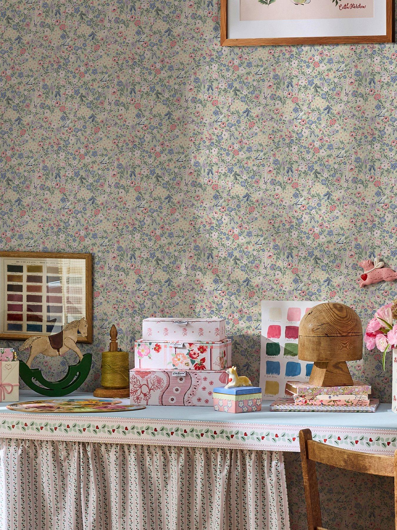 Image 1 of 3 of Cath Kidston Cath Kidston Harmony Ditsy Sage Wallpaper