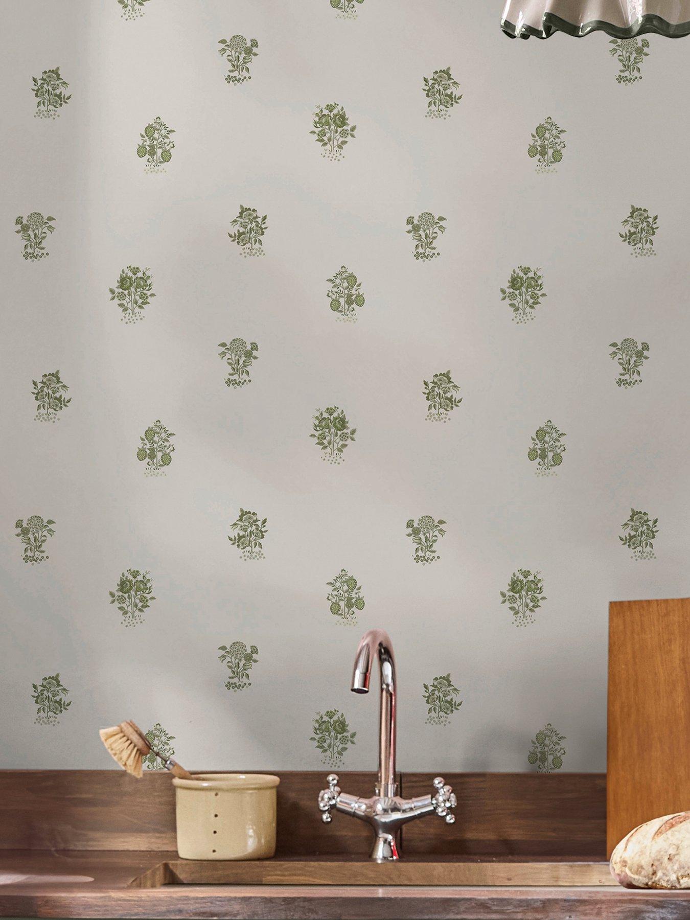 Cath Kidston Cath Kidston Kingdom Posey Sage Wallpaper