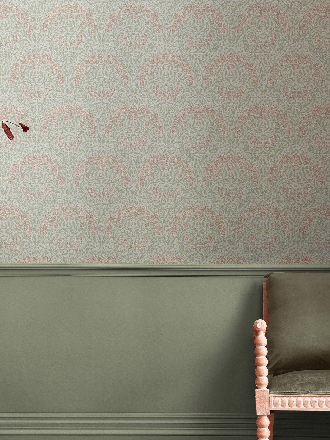 Image 1 of 3 of William Morris at Home William Morris Michaelmas Daisy Peony & Sage Wallpaper