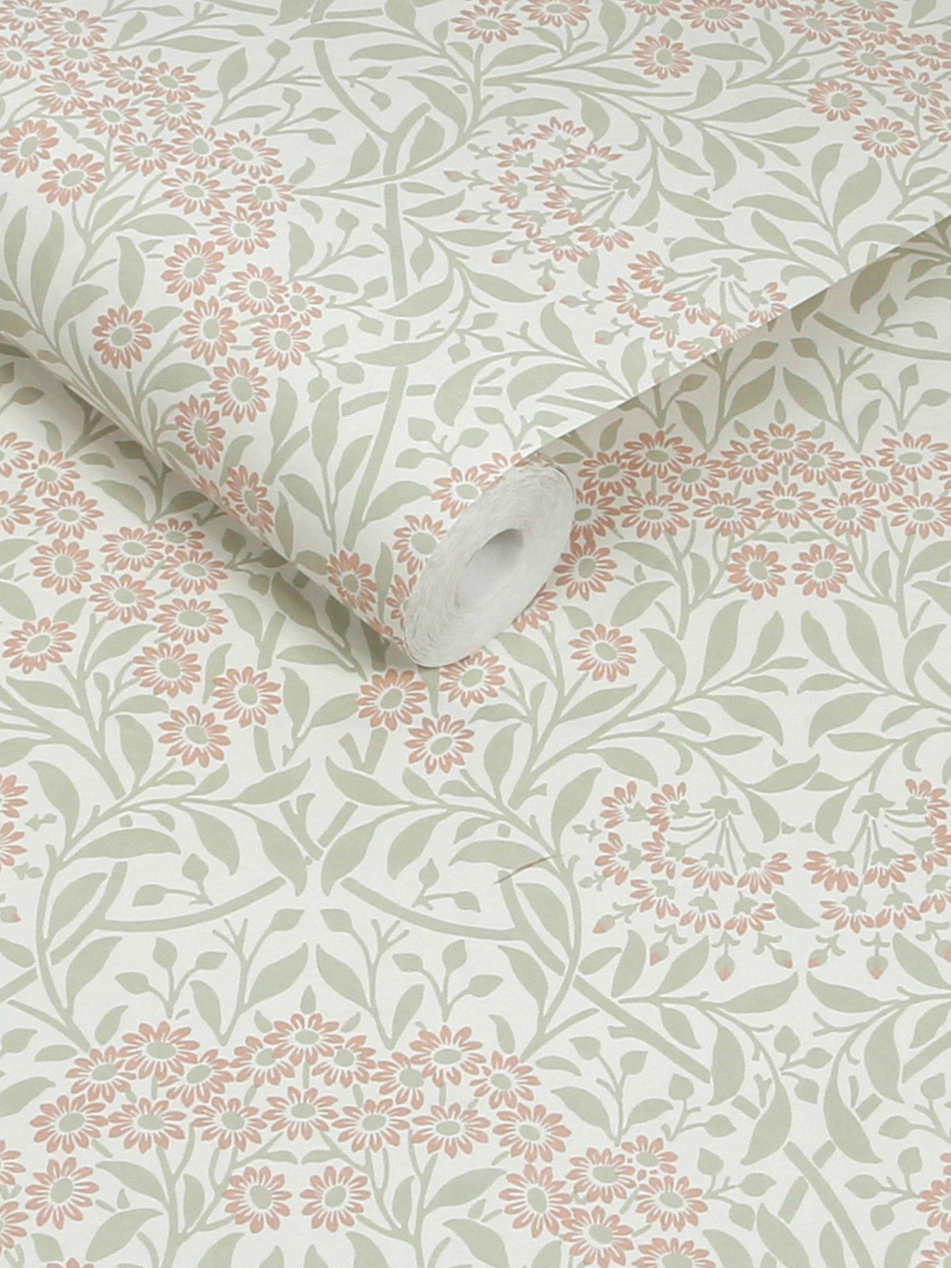 Image 2 of 3 of William Morris at Home William Morris Michaelmas Daisy Peony & Sage Wallpaper