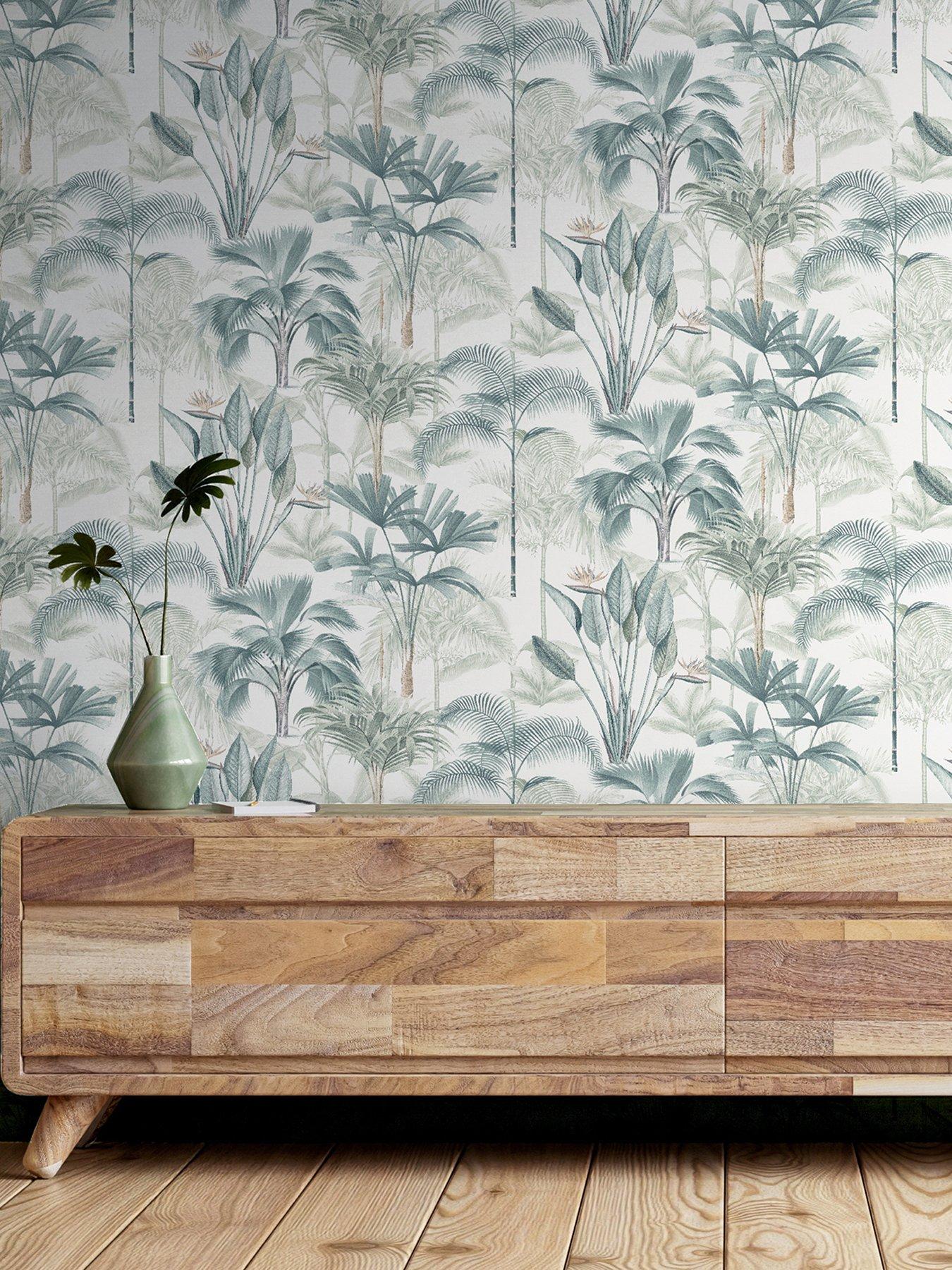 Image 3 of 5 of ARTHOUSE King Palm Green Wallpaper