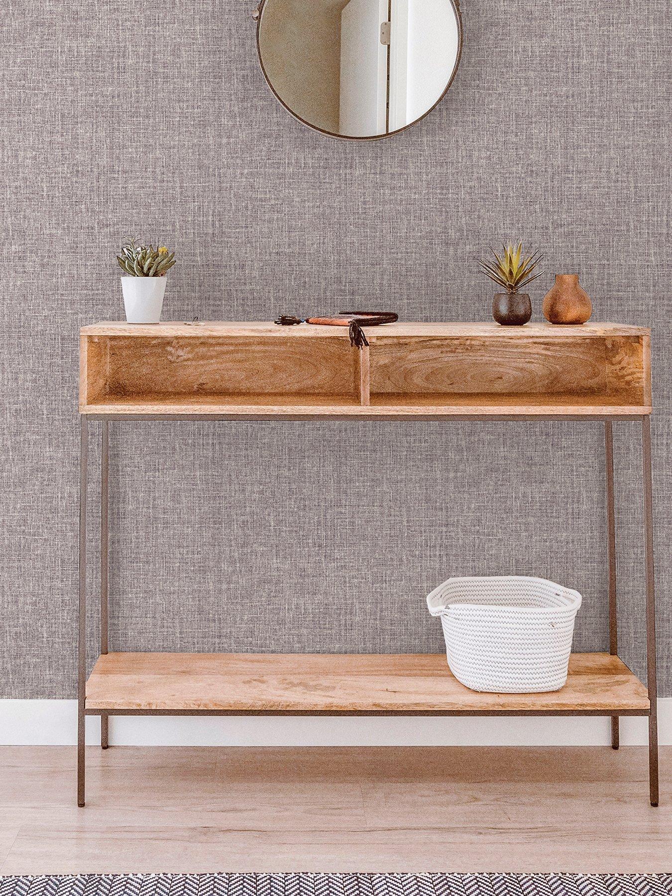 Image 4 of 5 of ARTHOUSE Luxe Hessian Mink Wallpaper