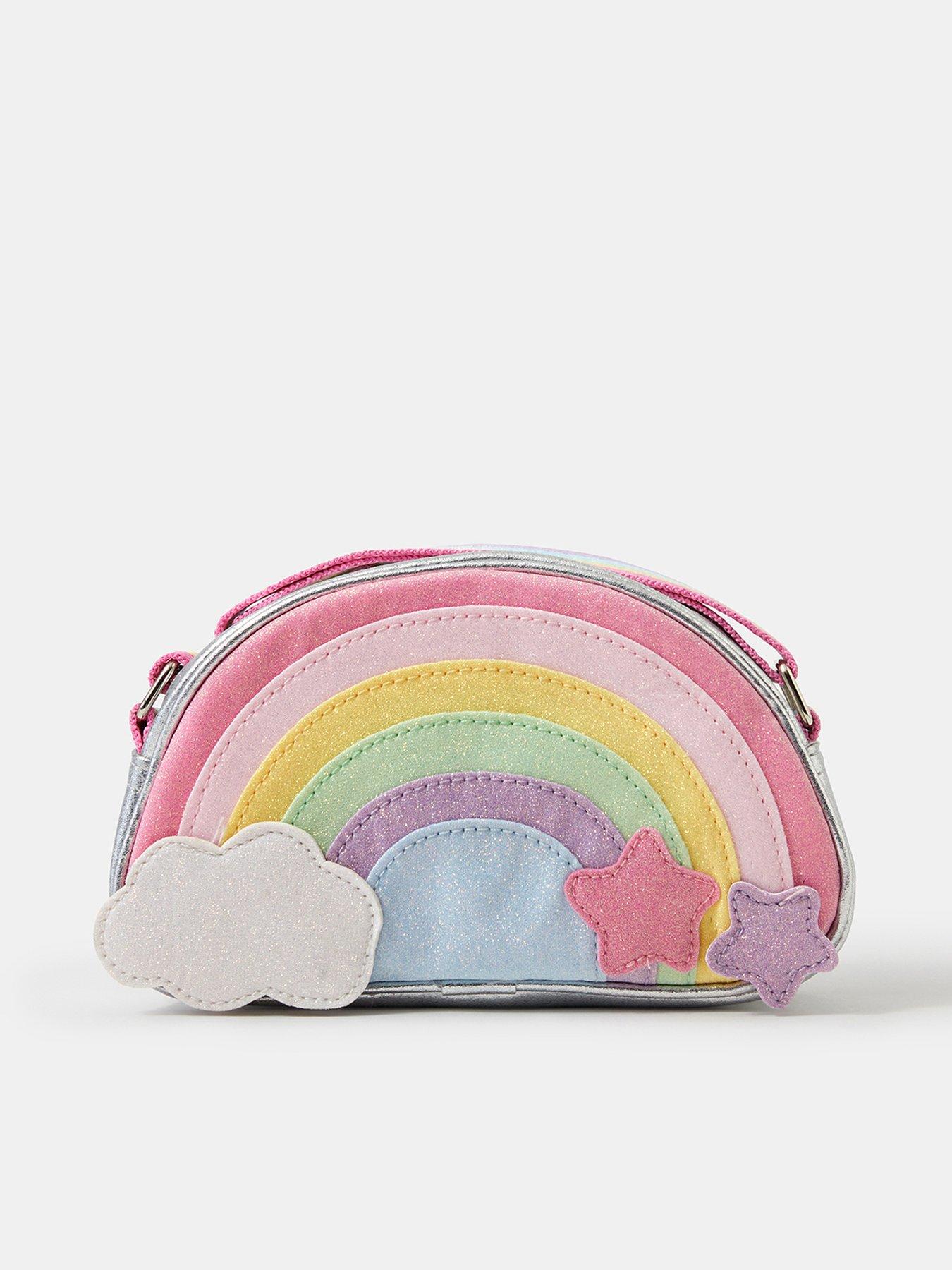 Image 1 of 4 of Accessorize Girls Rainbow Cross Body Bag - Multi