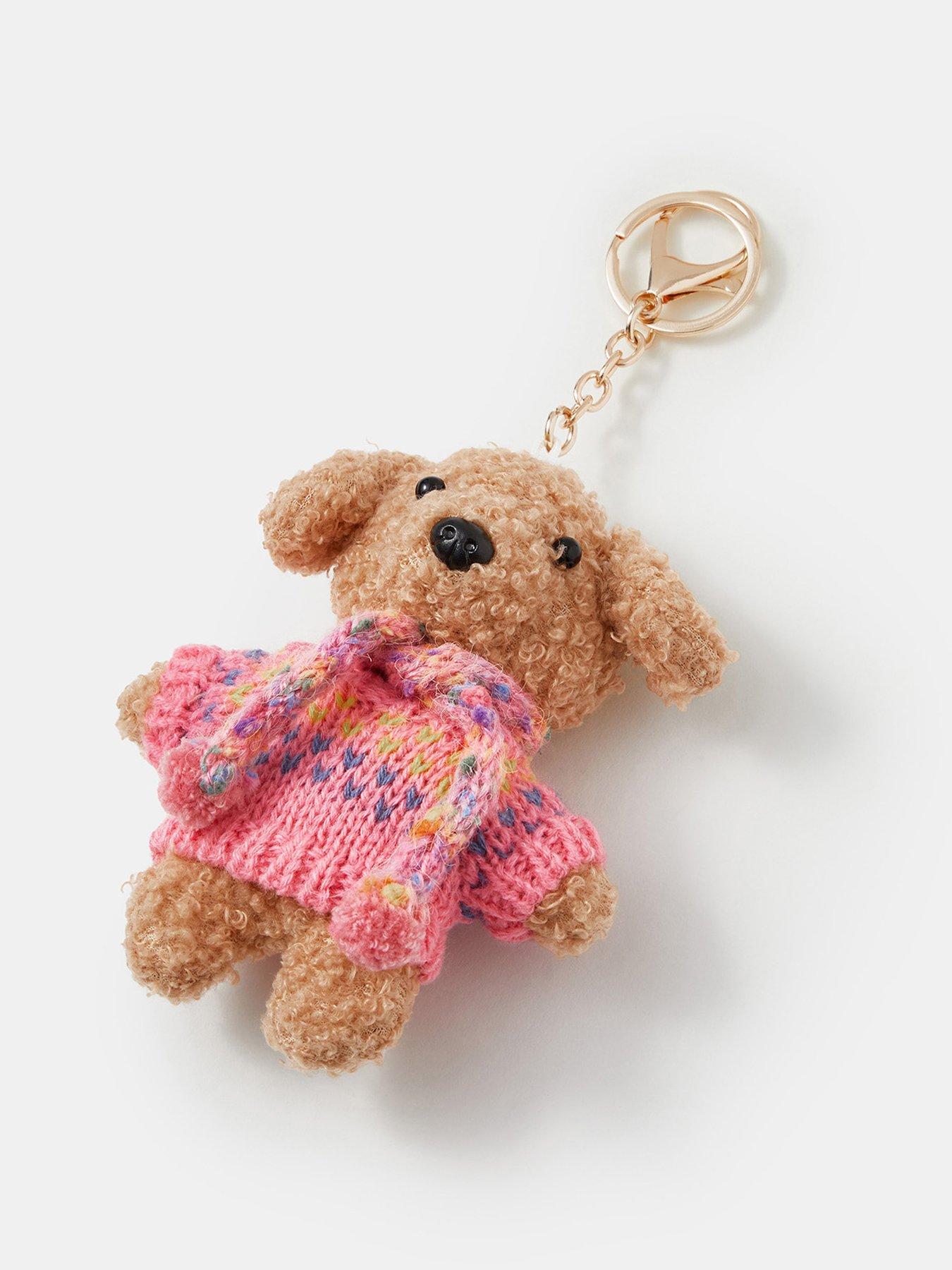 Image 2 of 3 of Accessorize Girls Teddy Bag Charm - Pink