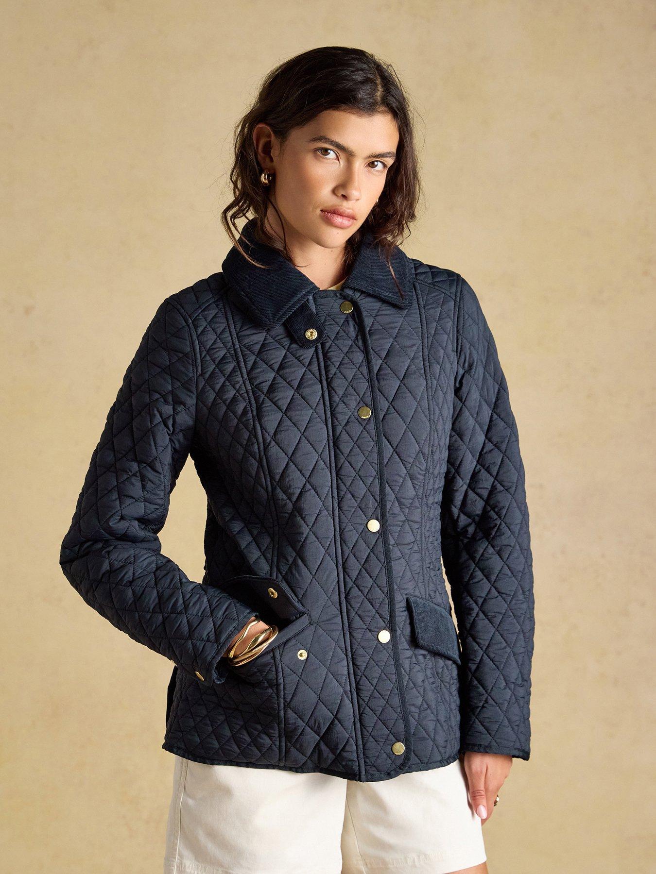Joules Women's Highclere Quilted Jacket - Navy
