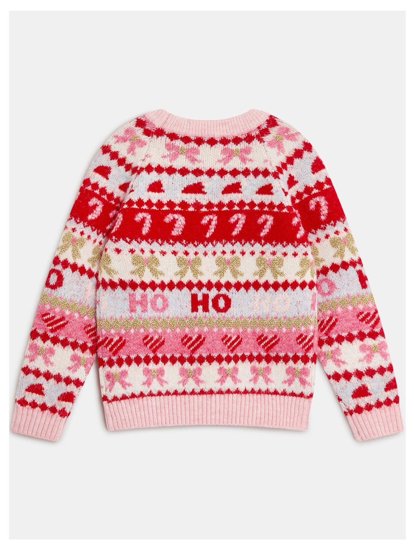 Image 2 of 3 of Accessorize Girls Christmas Fairisle Jumper - Multi
