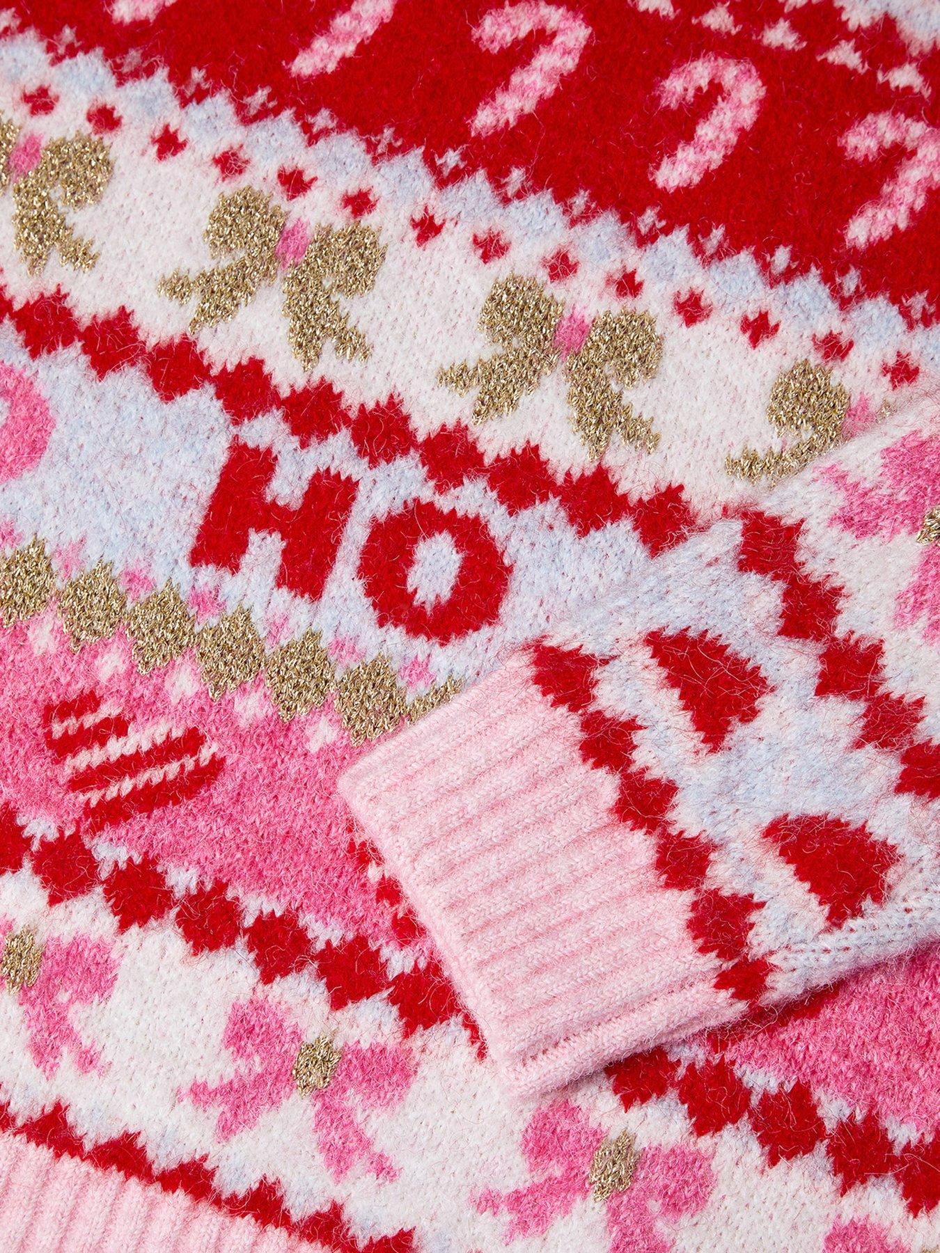 Image 3 of 3 of Accessorize Girls Christmas Fairisle Jumper - Multi