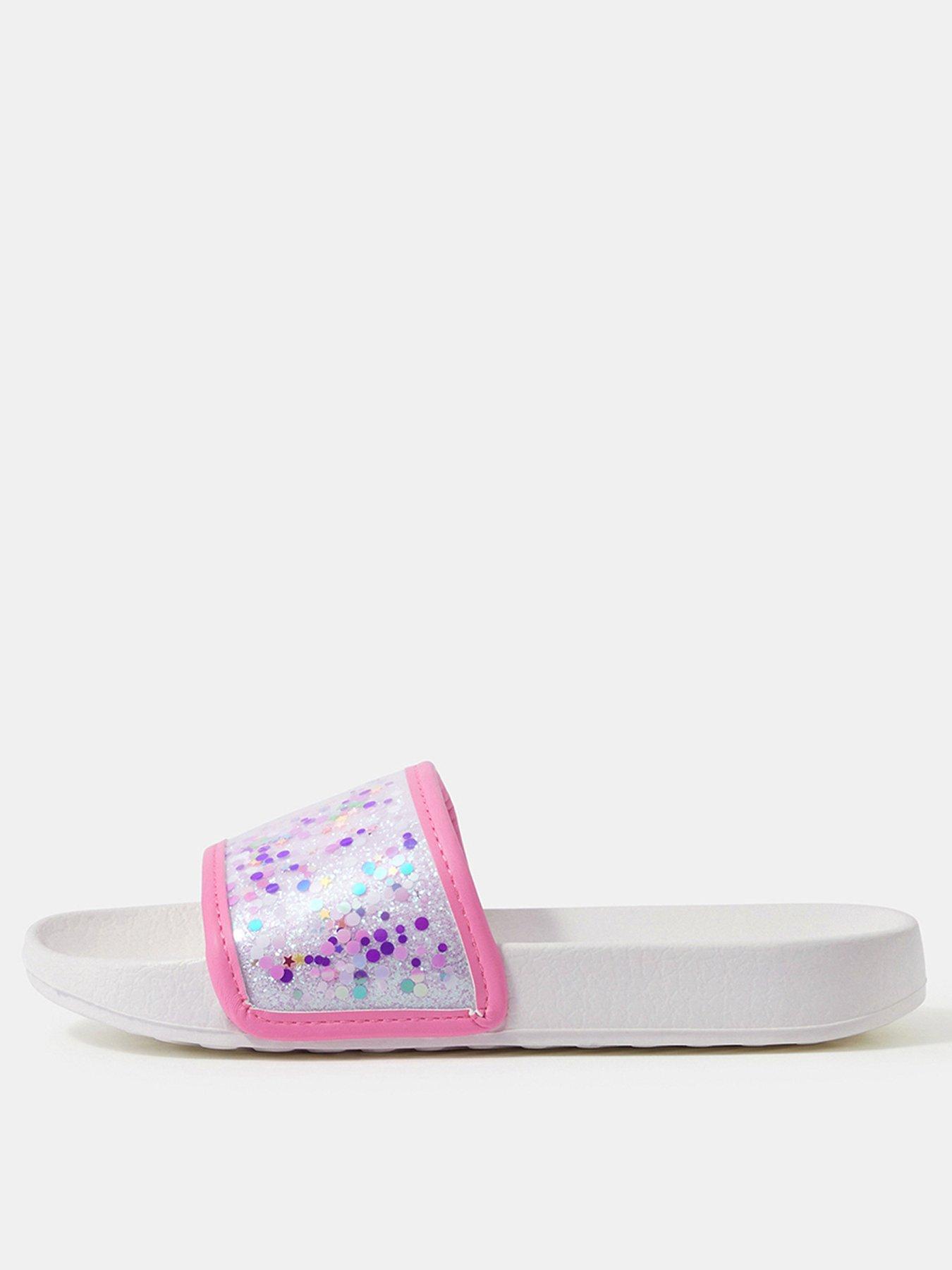 Image 1 of 3 of Accessorize Girls Shaky Glitter Sliders - Multi