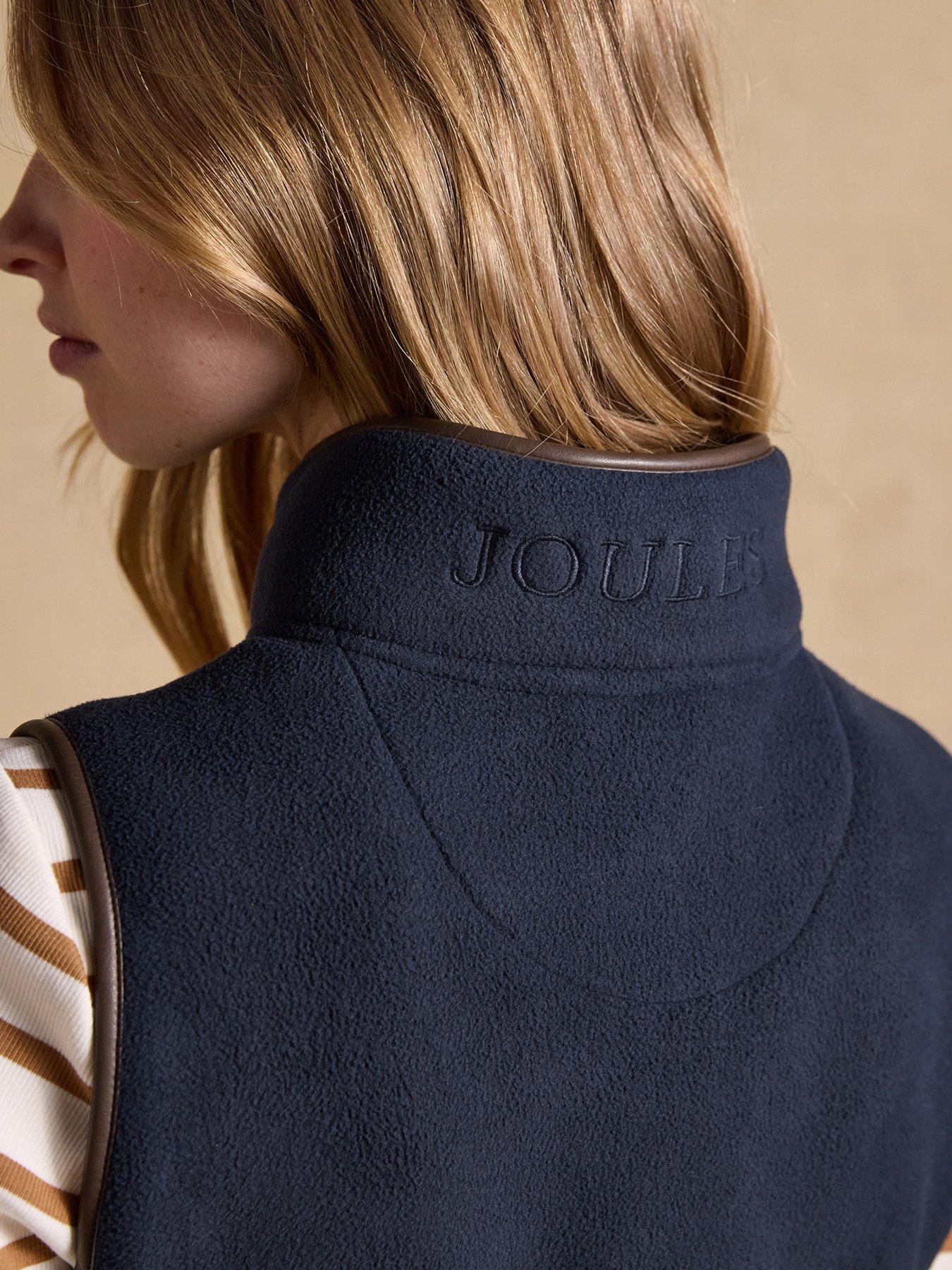 Image 7 of 7 of Joules Women's Zip Through Gilet with Stand Collar - Navy Blue