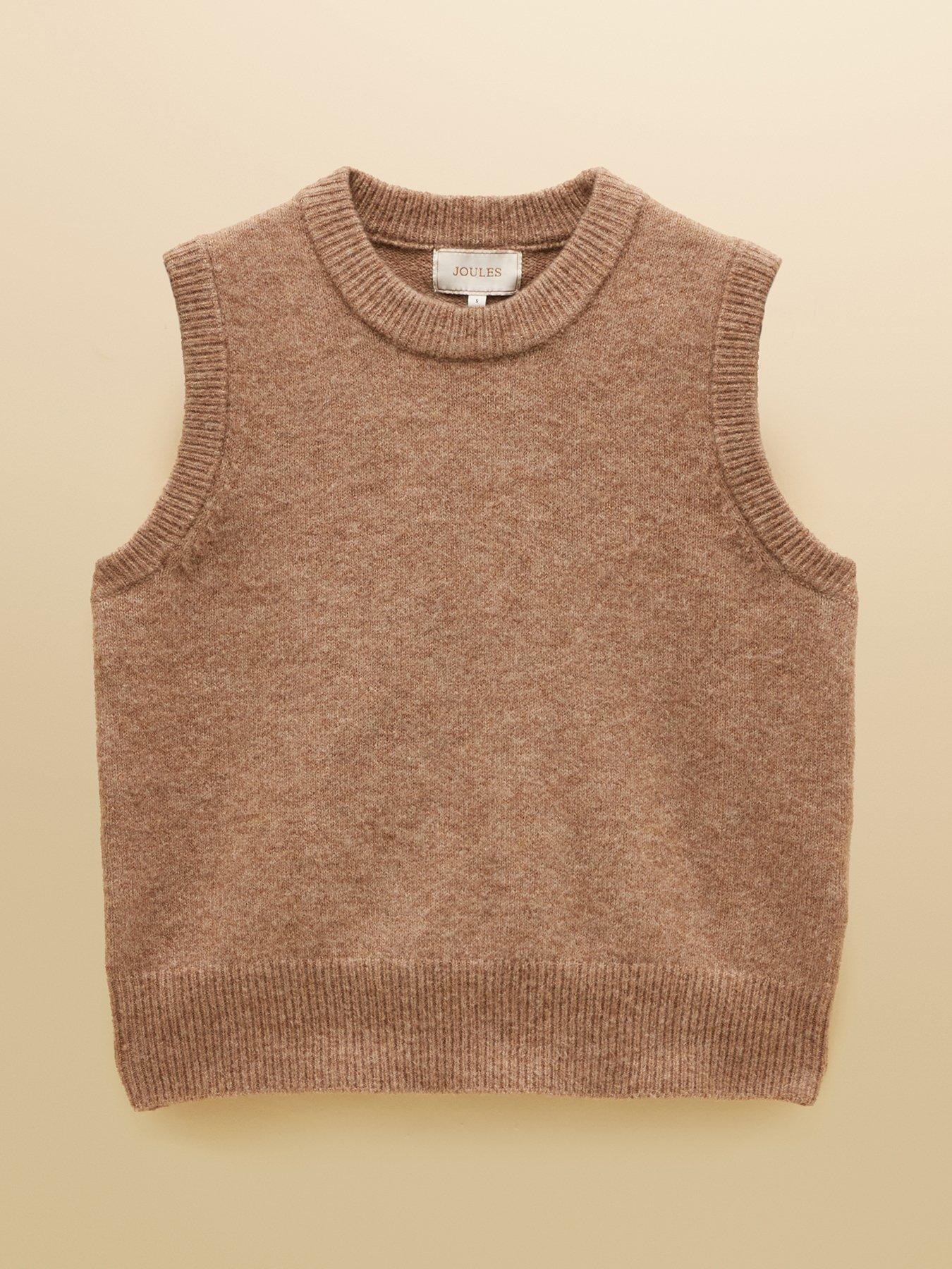 Image 5 of 5 of Joules Women's Holly Knitted Vest - Tan