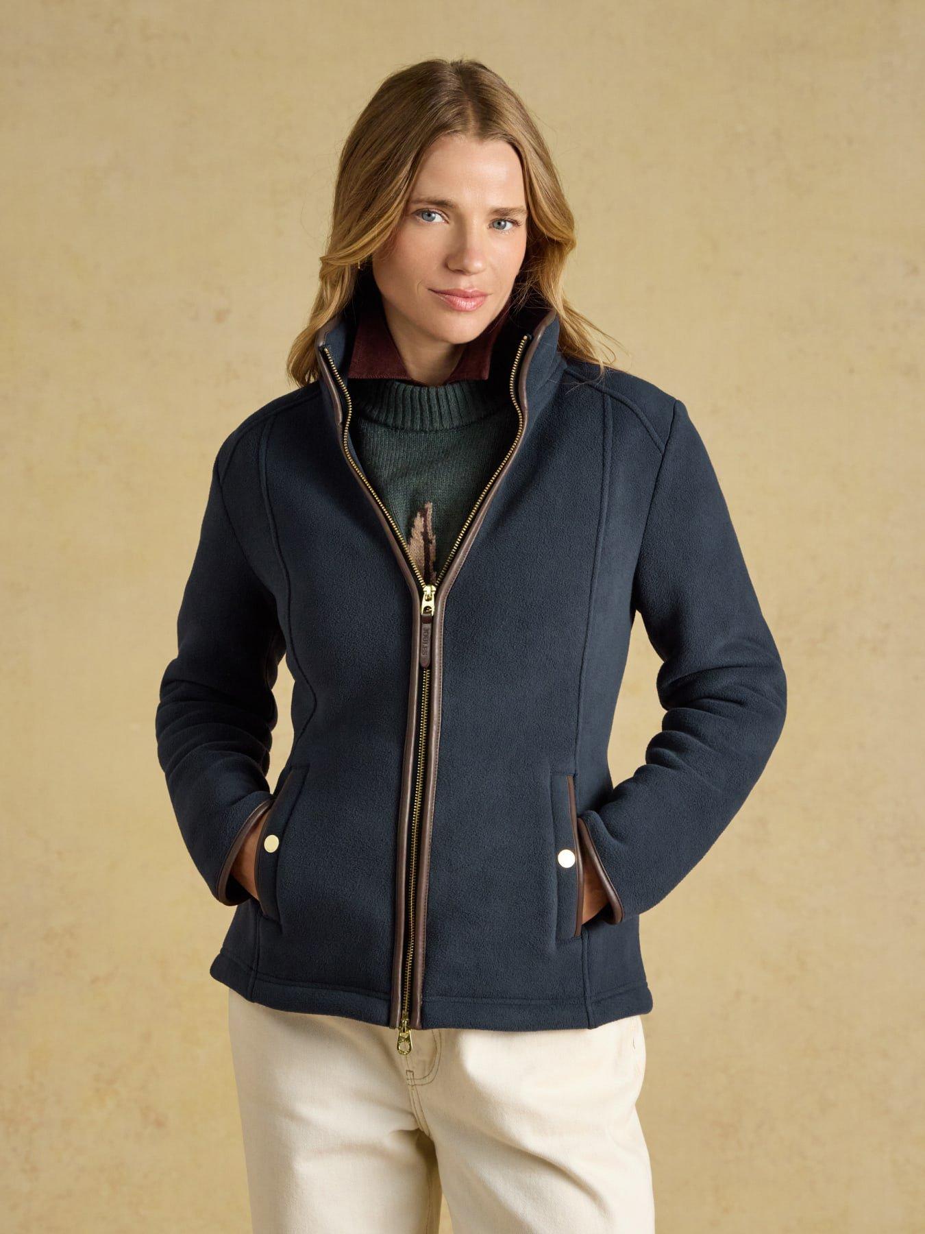 Image 1 of 7 of Joules Womens Heritage Polar Funnel Neck Jacket - Navy