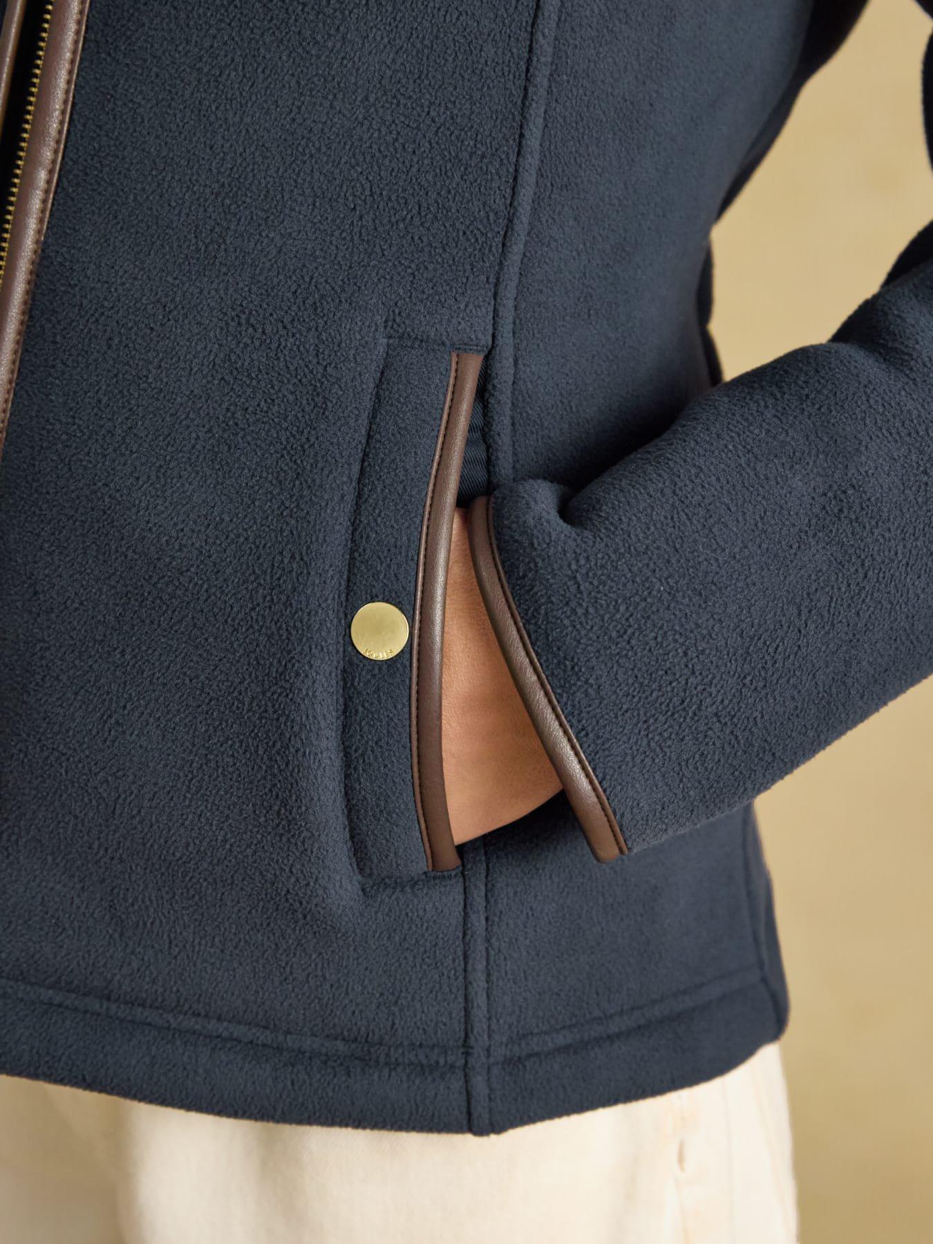 Image 5 of 7 of Joules Womens Heritage Polar Funnel Neck Jacket - Navy