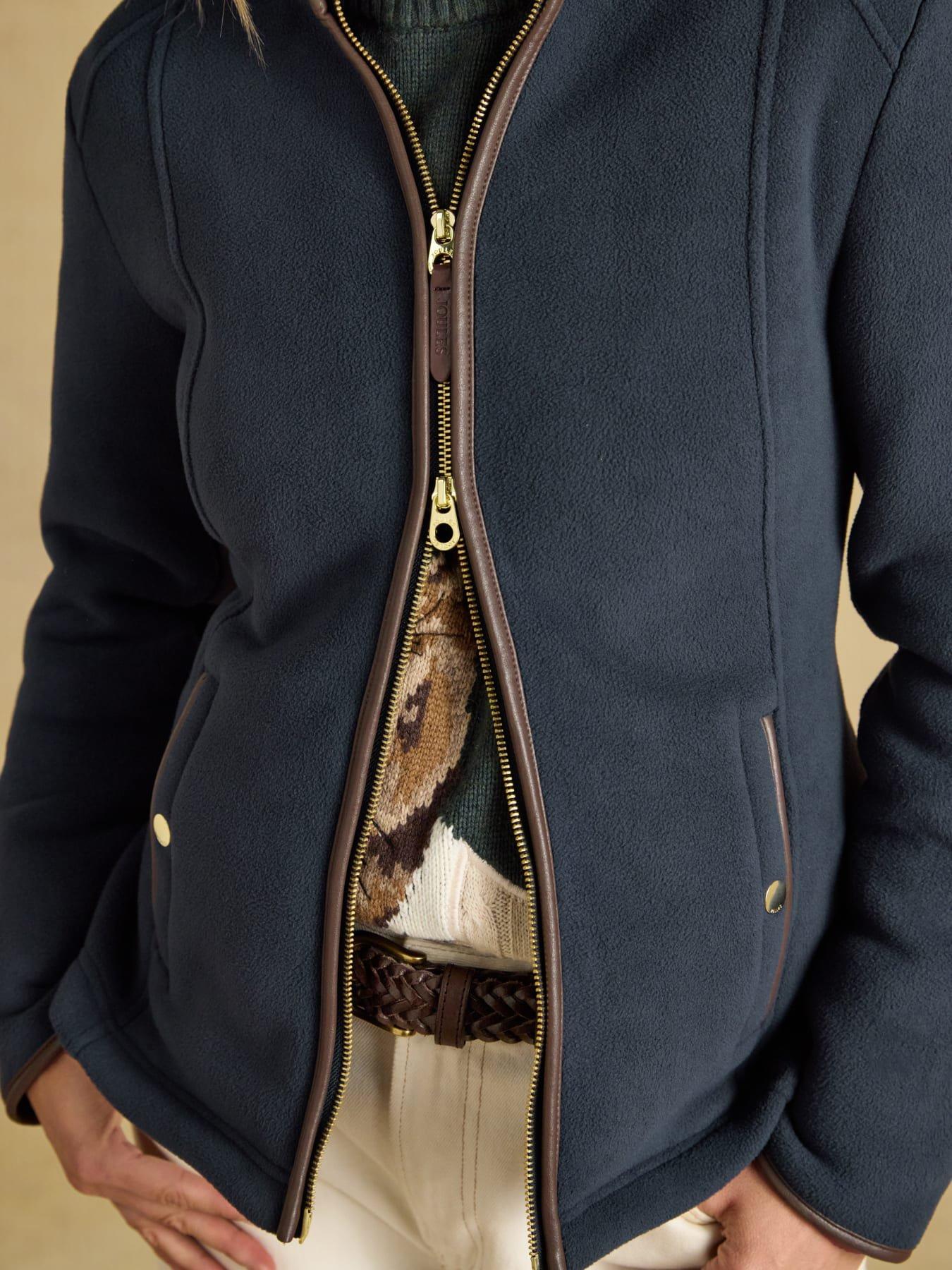 Image 6 of 7 of Joules Womens Heritage Polar Funnel Neck Jacket - Navy