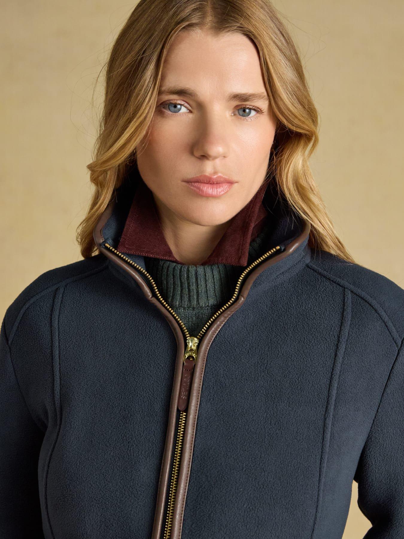 Image 7 of 7 of Joules Womens Heritage Polar Funnel Neck Jacket - Navy