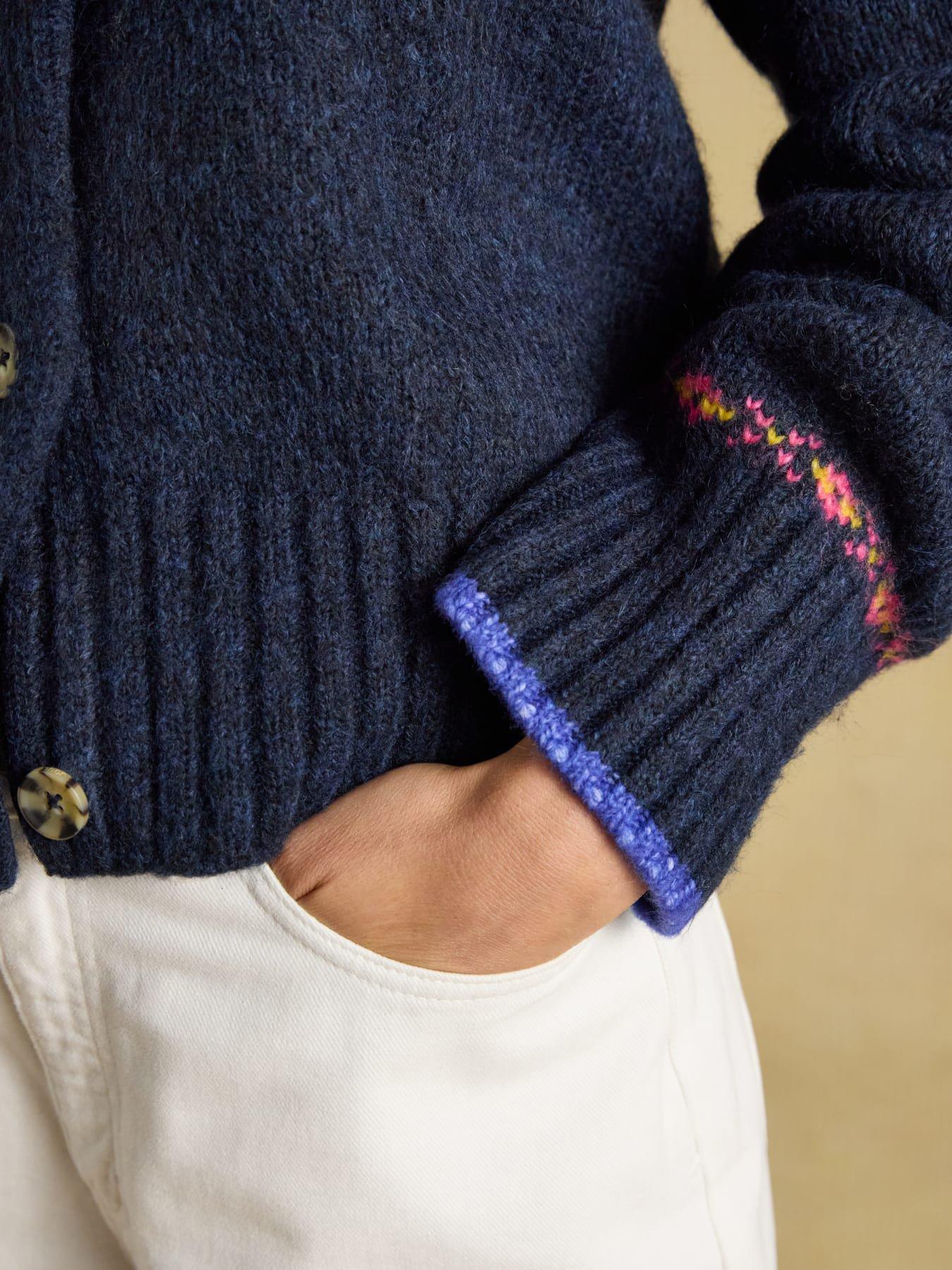 Image 5 of 7 of Joules Fairisle Cardigan - Navy