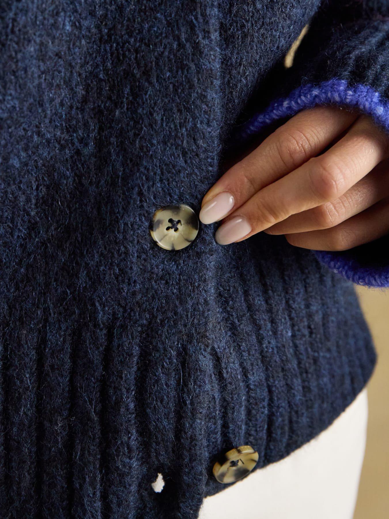 Image 6 of 7 of Joules Fairisle Cardigan - Navy