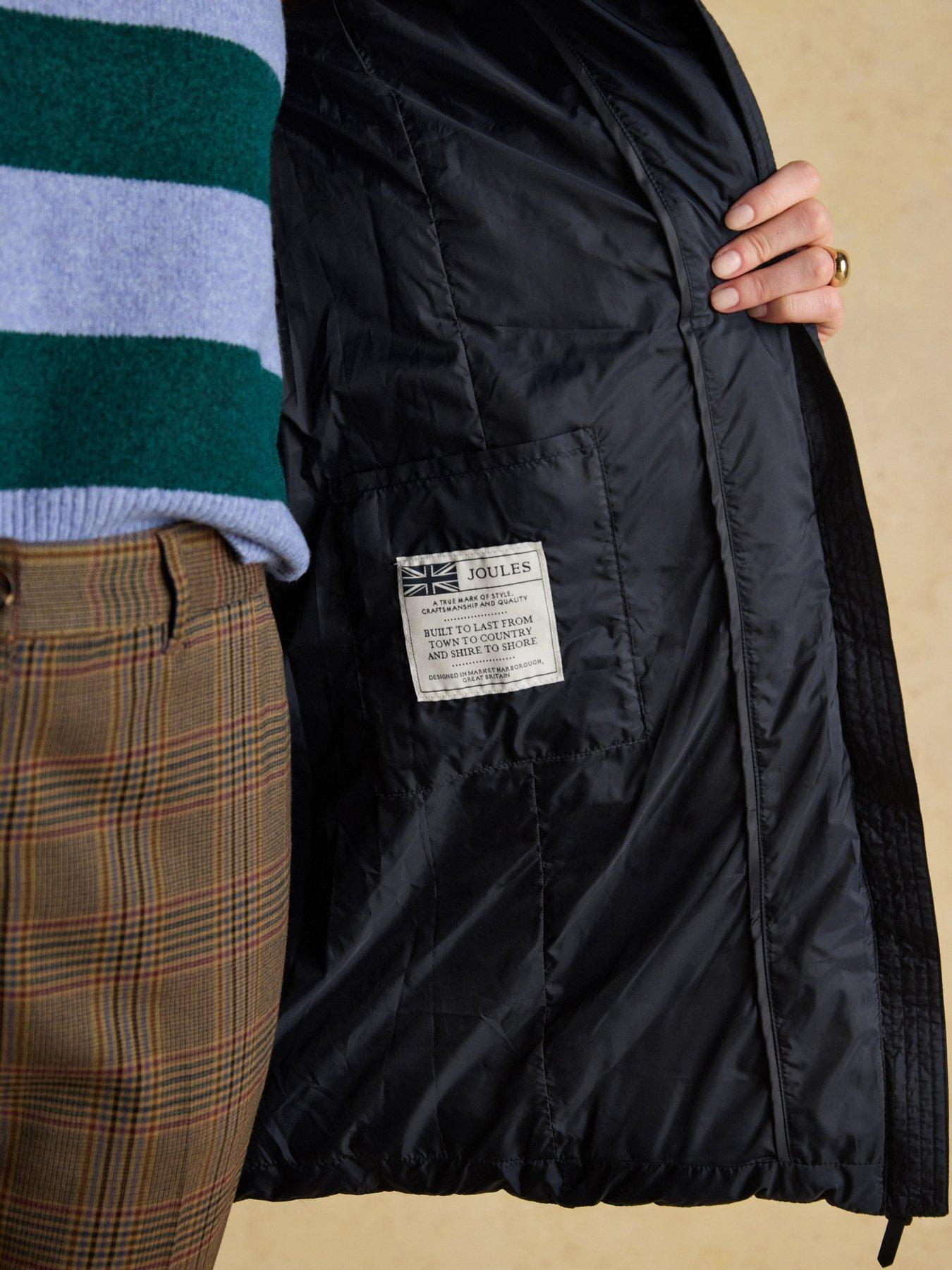 Image 4 of 7 of Joules Womens Moorsdale Showerproof Padded Mid Length Coat - Navy