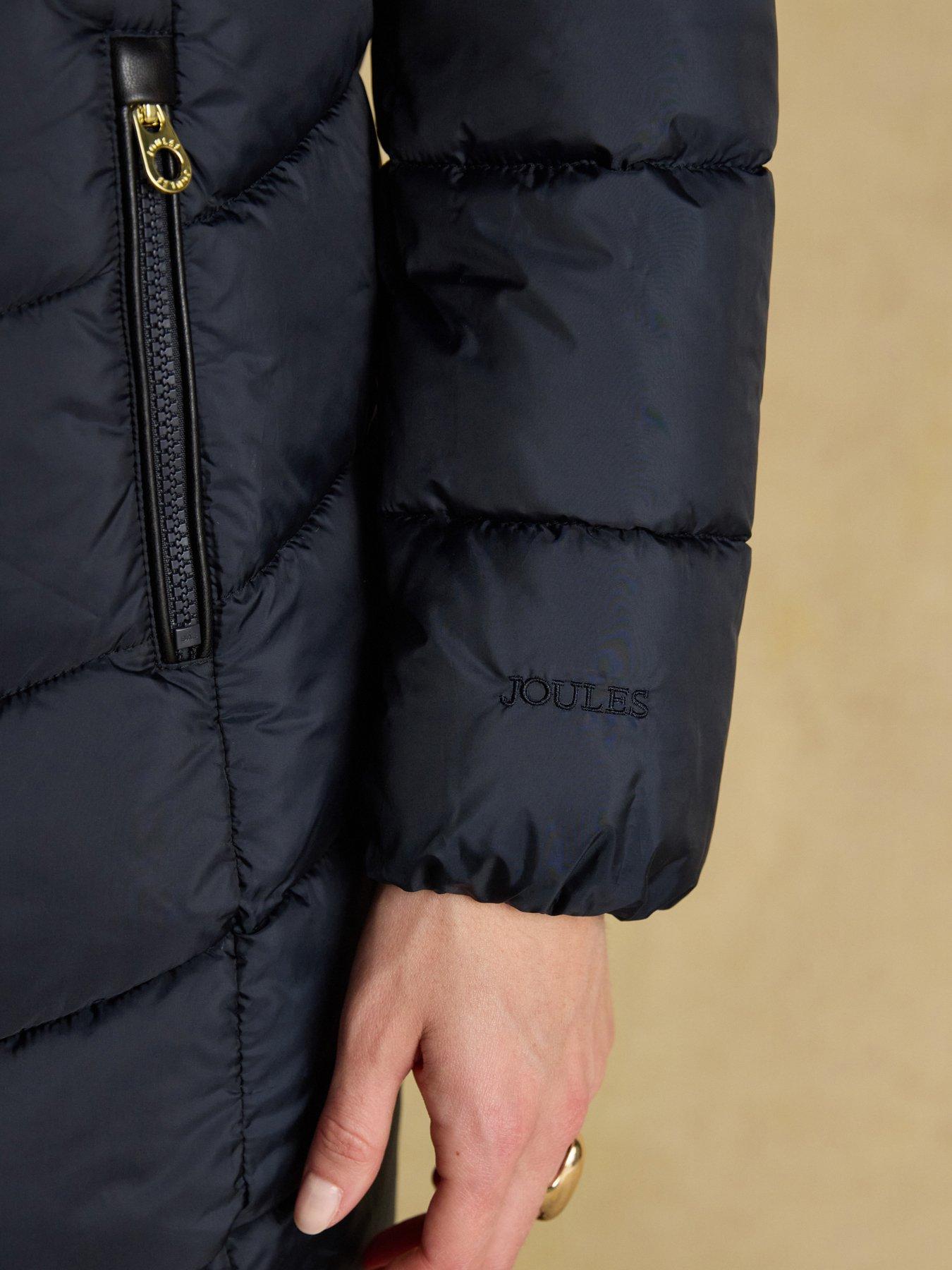 Image 5 of 7 of Joules Womens Moorsdale Showerproof Padded Mid Length Coat - Navy