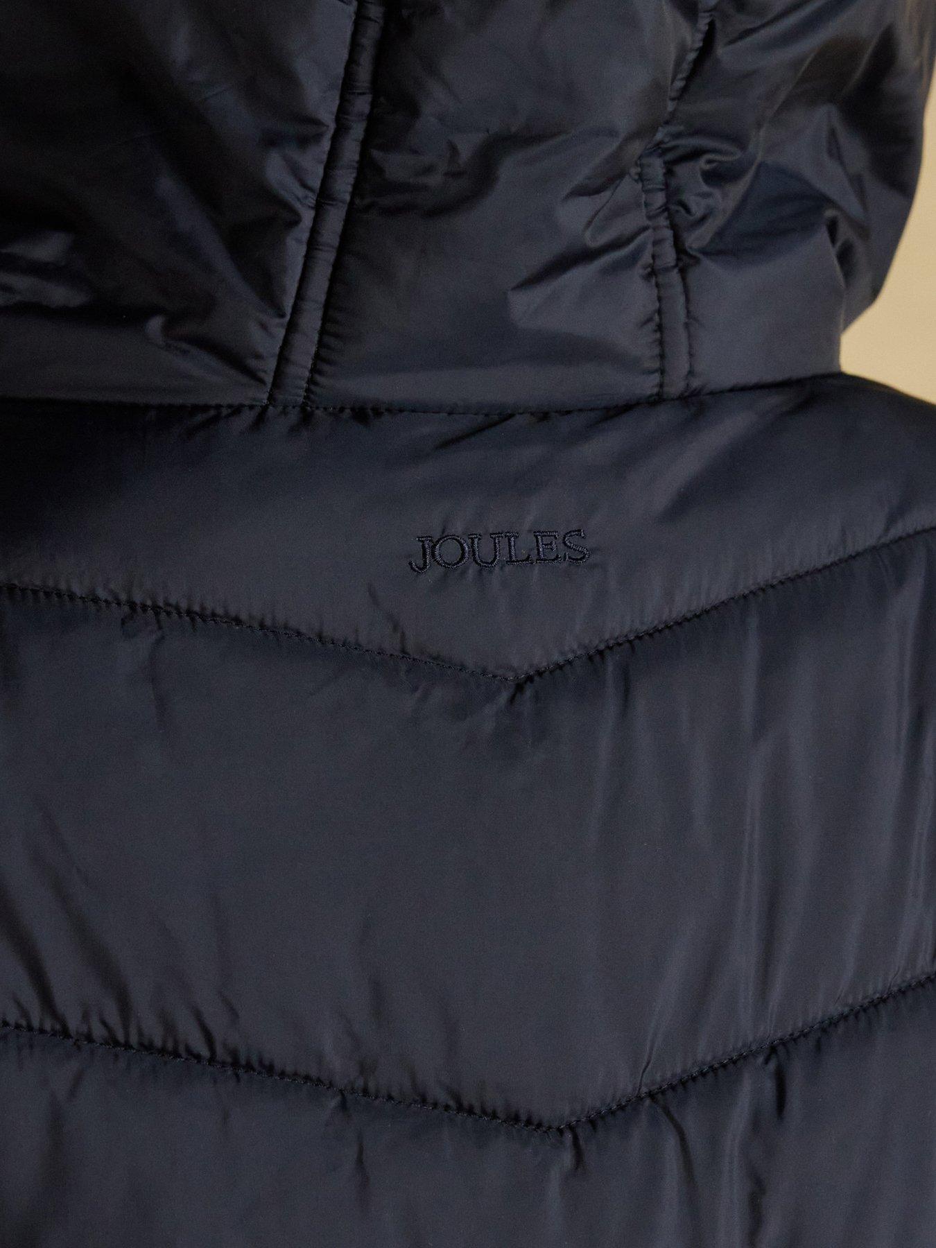 Image 6 of 7 of Joules Womens Moorsdale Showerproof Padded Mid Length Coat - Navy