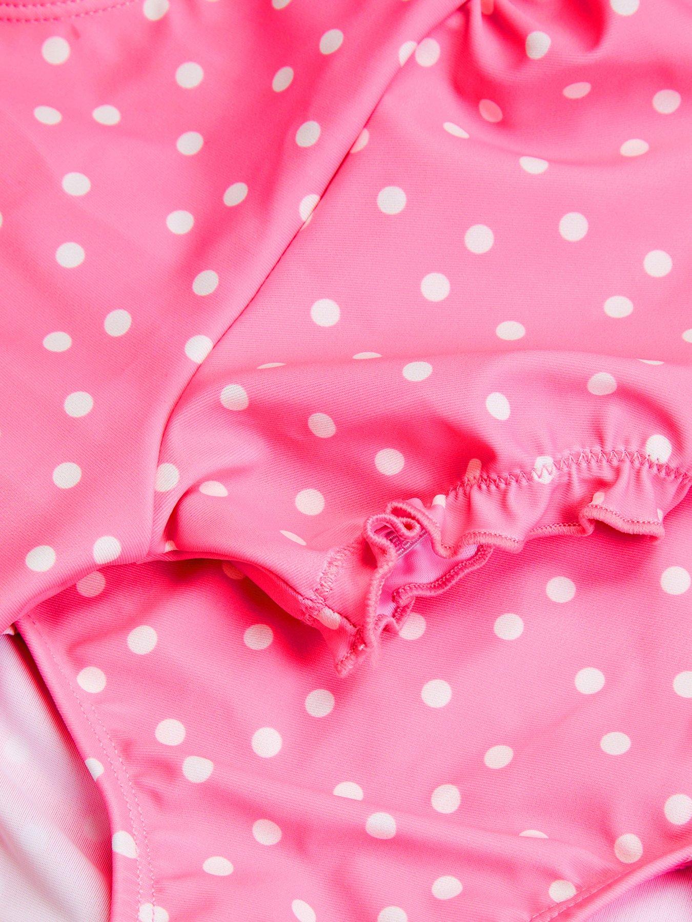 Image 3 of 3 of Accessorize Girls Polka Dot Bikini - Pink