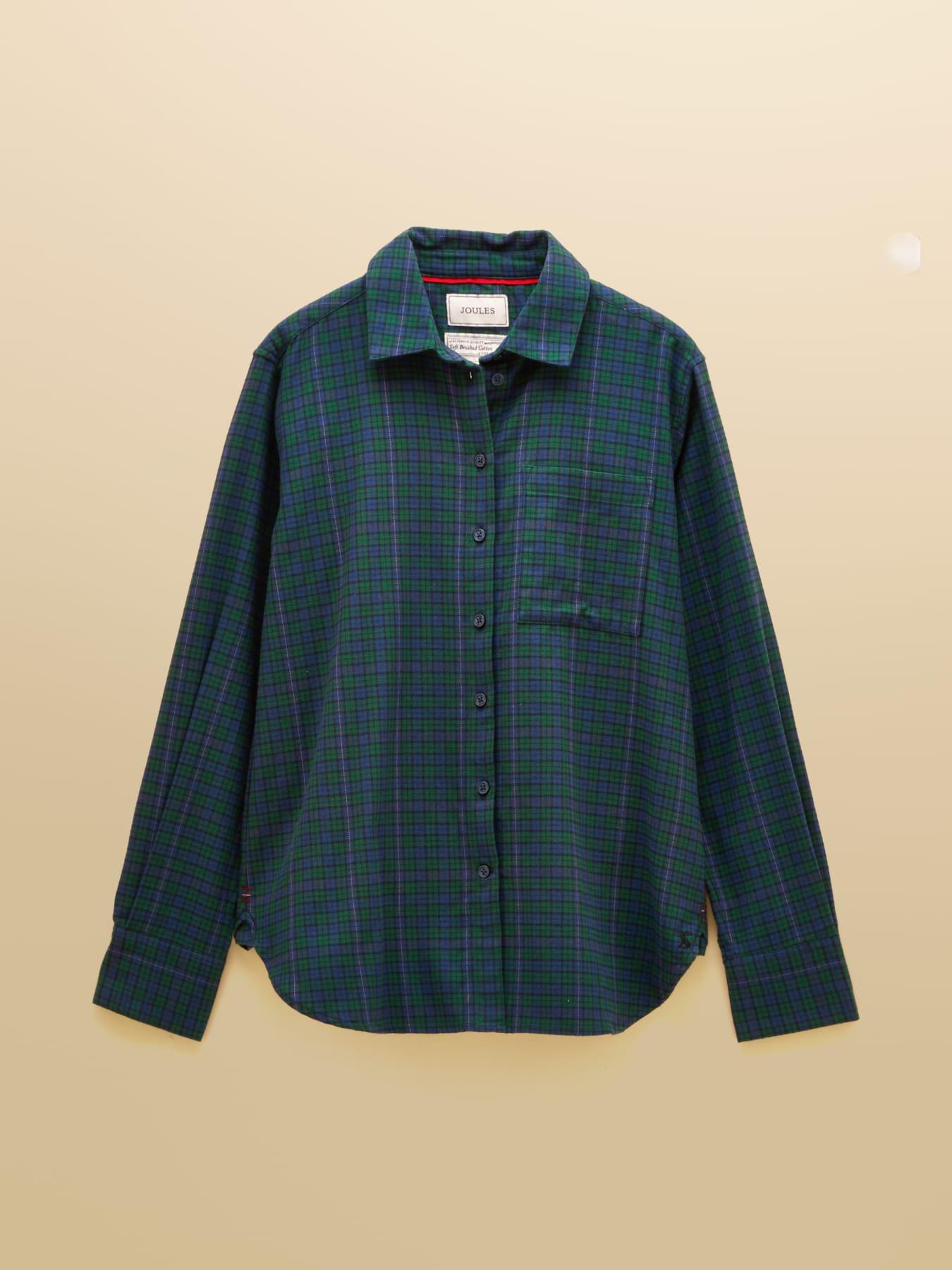 Image 6 of 6 of Joules Boyfriend Brushed - Navy Check