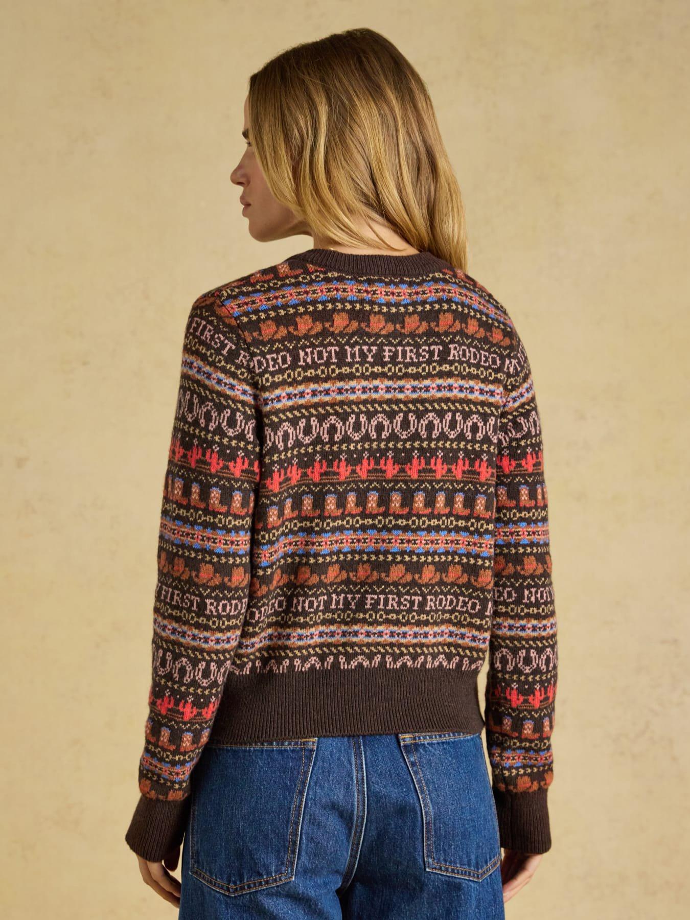 Image 2 of 6 of Joules Rodeo Cardigan - Chocolate Brown