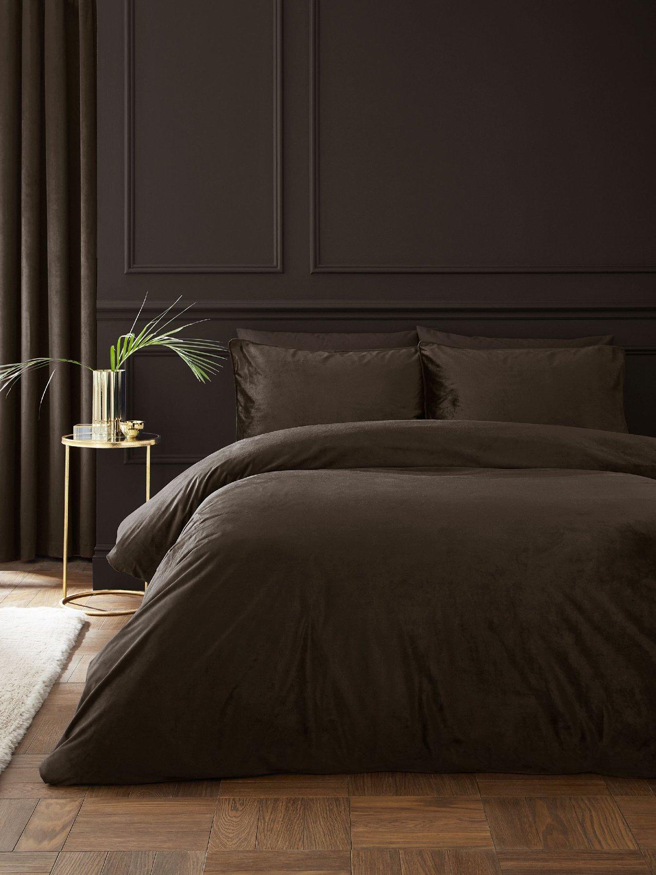 Catherine Lansfield Kingsley Matt Velvet Duvet Cover Set