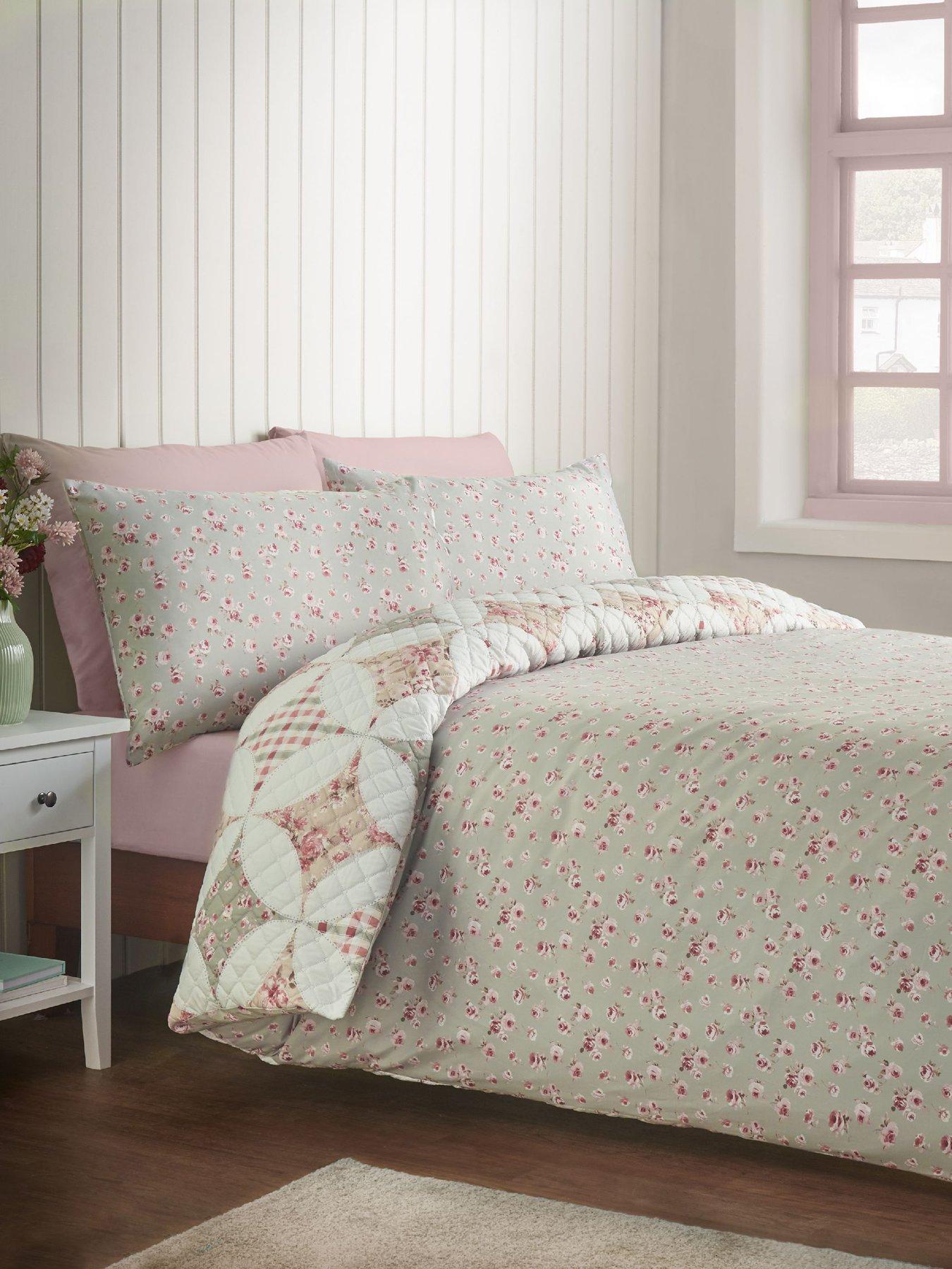 Image 3 of 5 of Catherine Lansfield Pinsonic Patchwork Duvet Cover Set