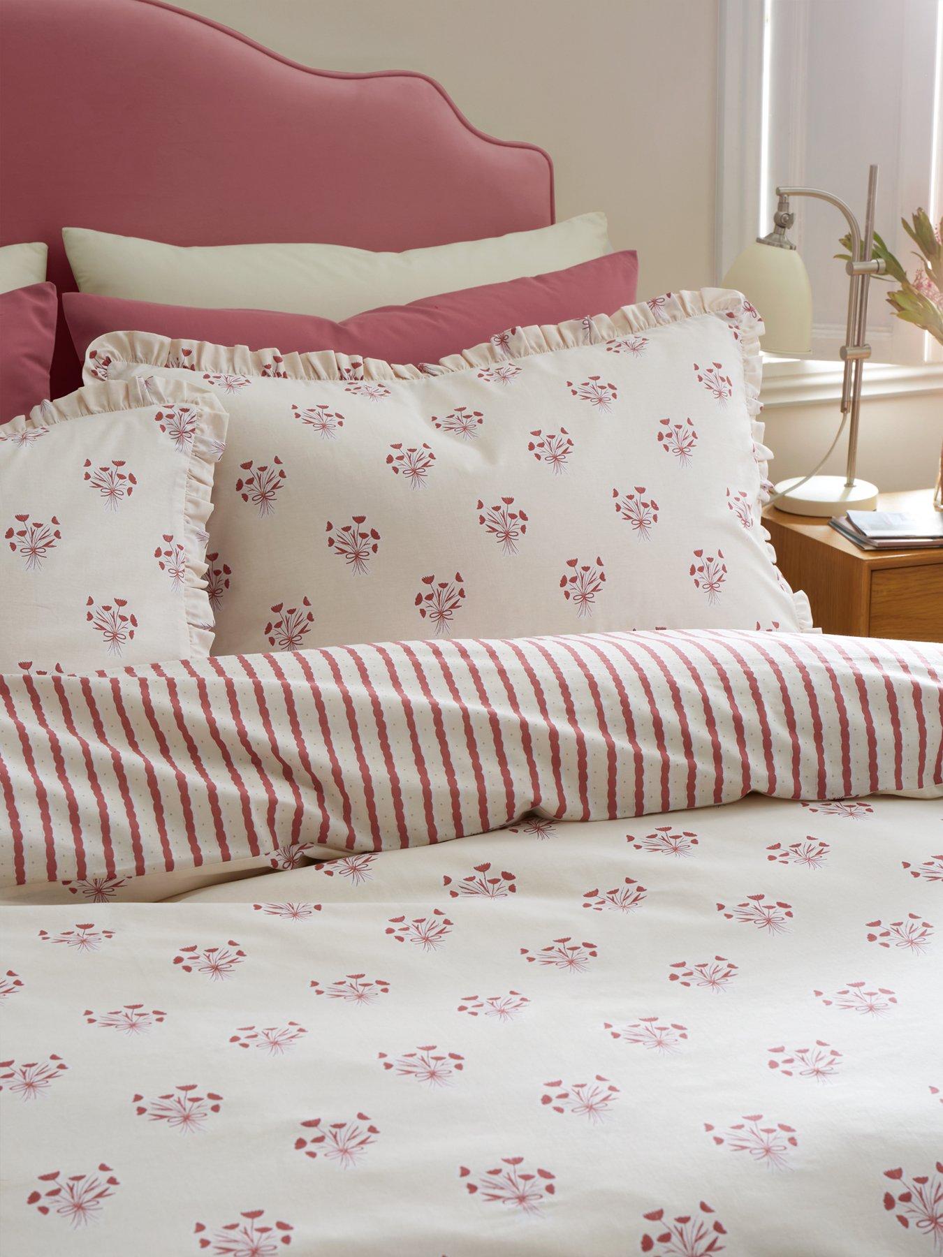Emily Bond Hand Gathered Posy Floral 100% Cotton Duvet Cover Set